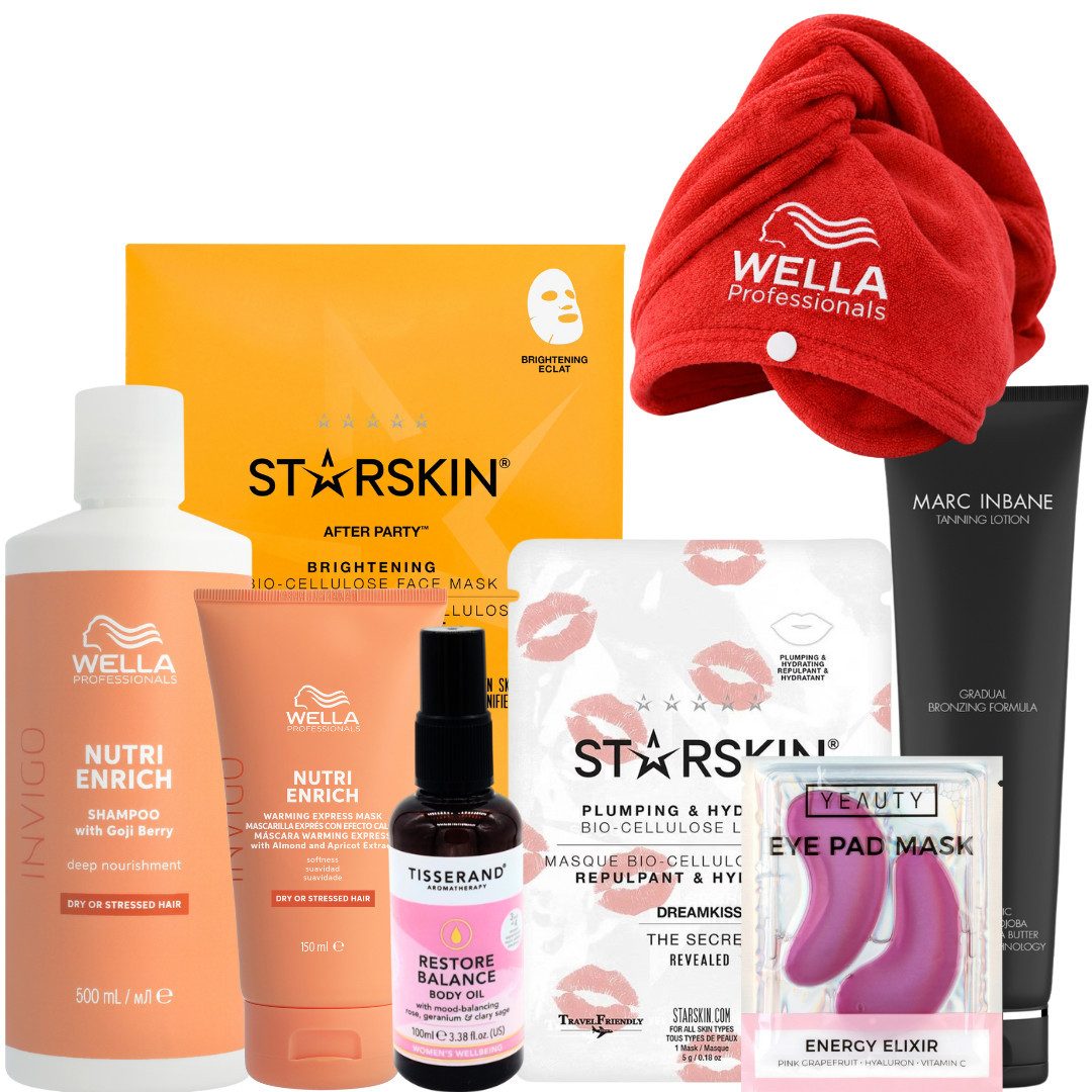 HairGecko Pflege-Set After Holiday Selfcare Set - Luxus-Spa für Zuhause, 8-tlg.