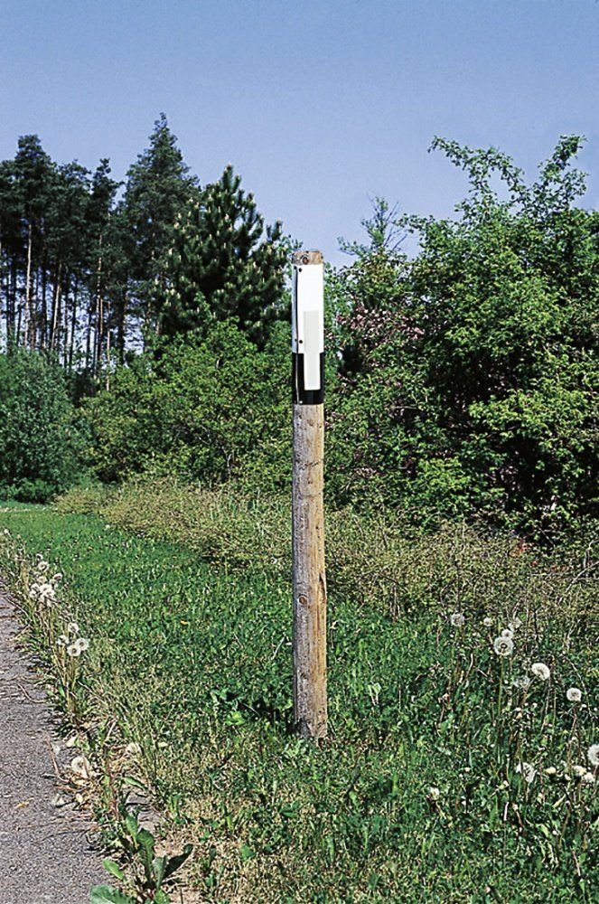 König Werbeanlagen Zeitungsständer Markierungsplatinen mit weißen Reflektoren RA1, Alu, 400x320 mm