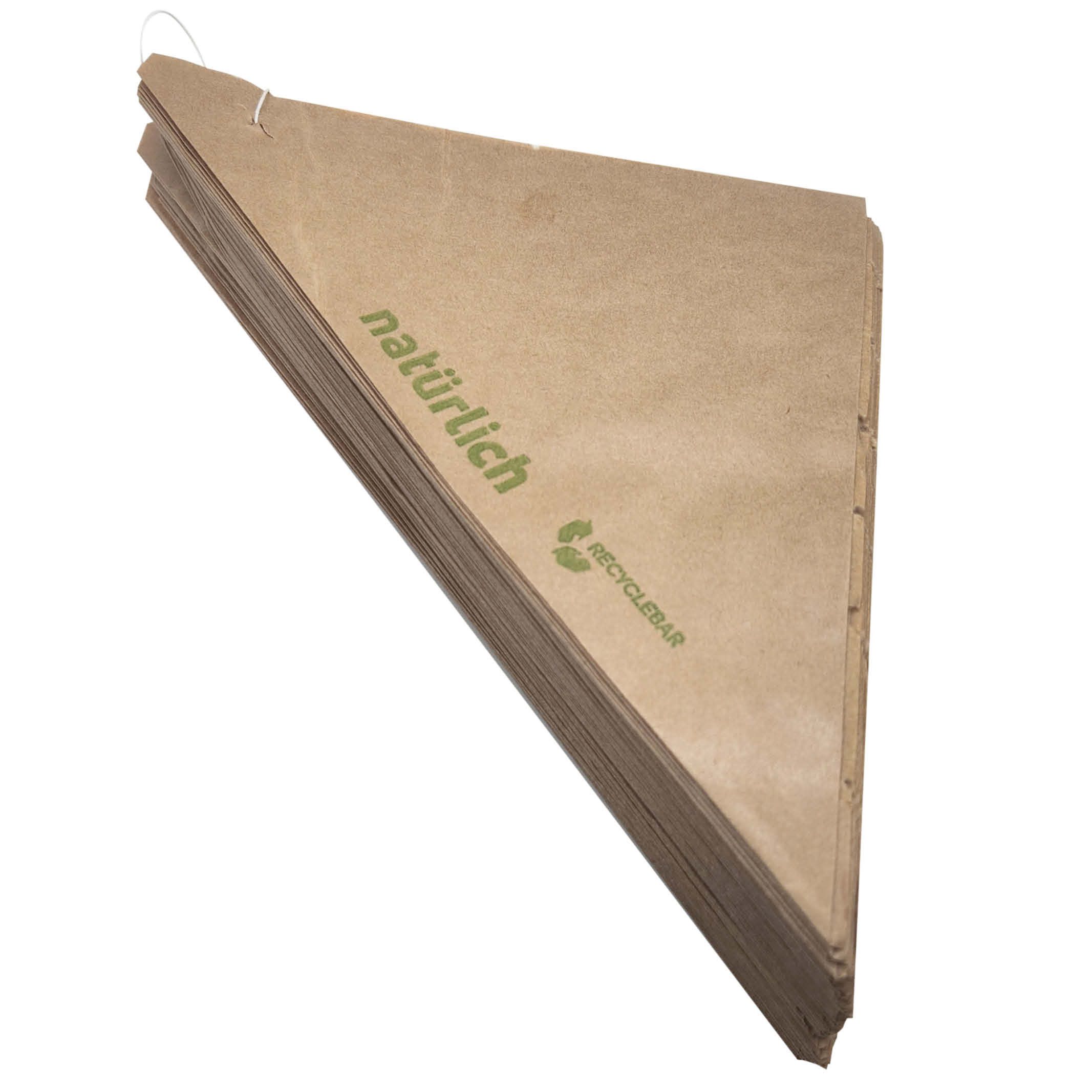 what the shop Papierspitztüten 100 Spitztüten Natur Recyclebar Braun 125g oder 250g, natürlich recyclebar