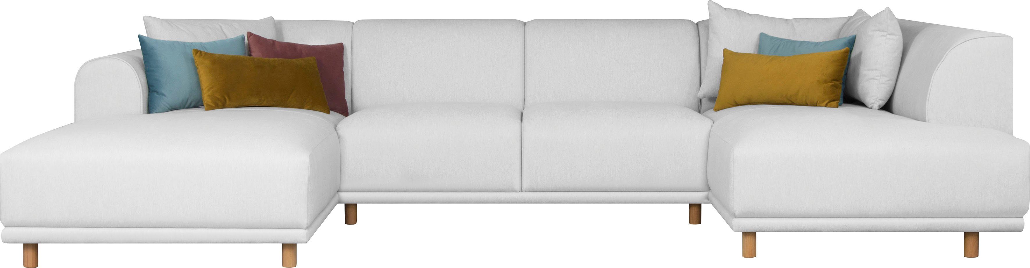 andas Wohnlandschaft Maroon U-Form, in skandinavischem günstig online kaufen
