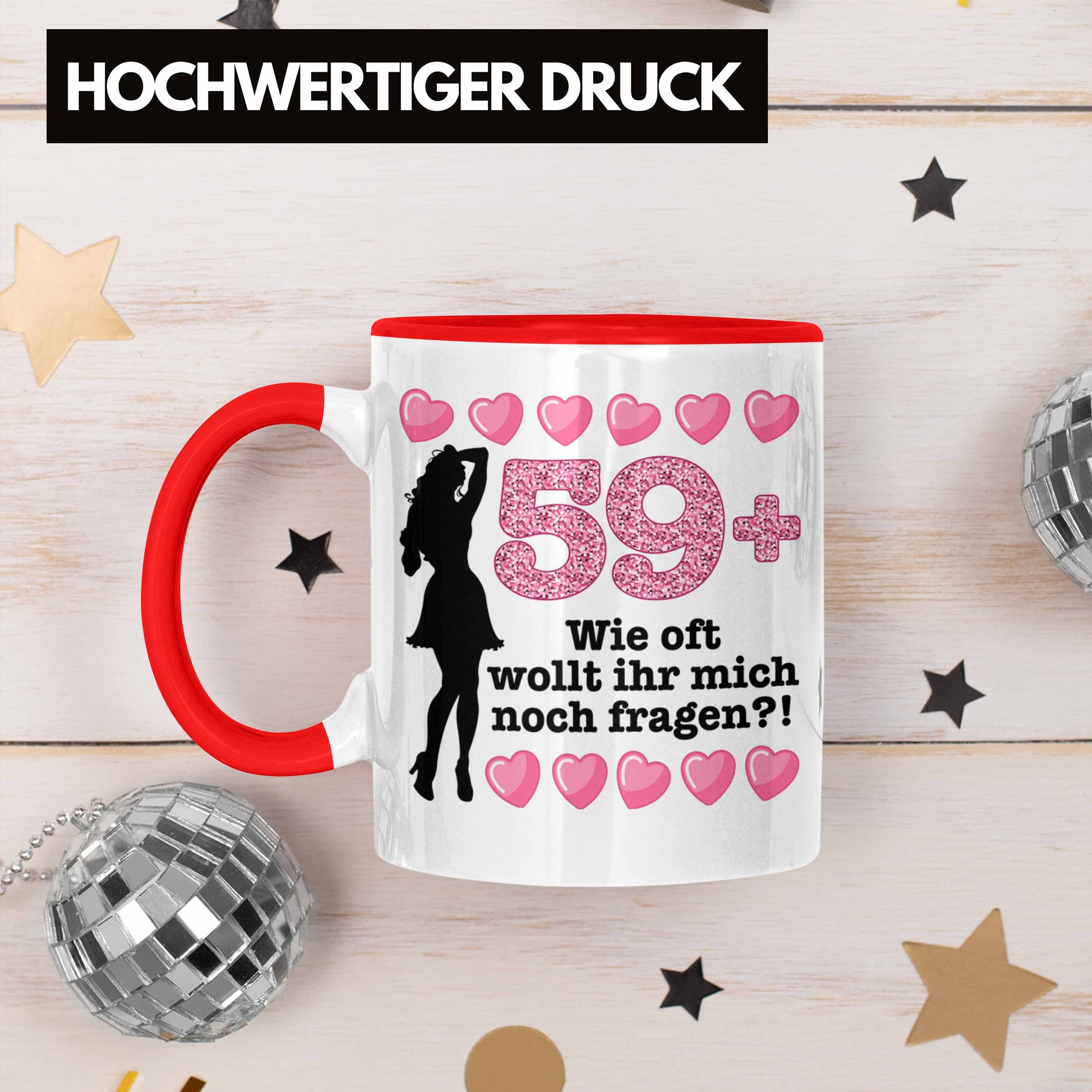 Trendation Tasse Spruch Geburtstag Trendation Frauen 60er Rot Lustiger Tasse Witzig Perfektion - Geschenkidee Geburtstag Mama Spruch 59+ 60. Mutter Geschenk