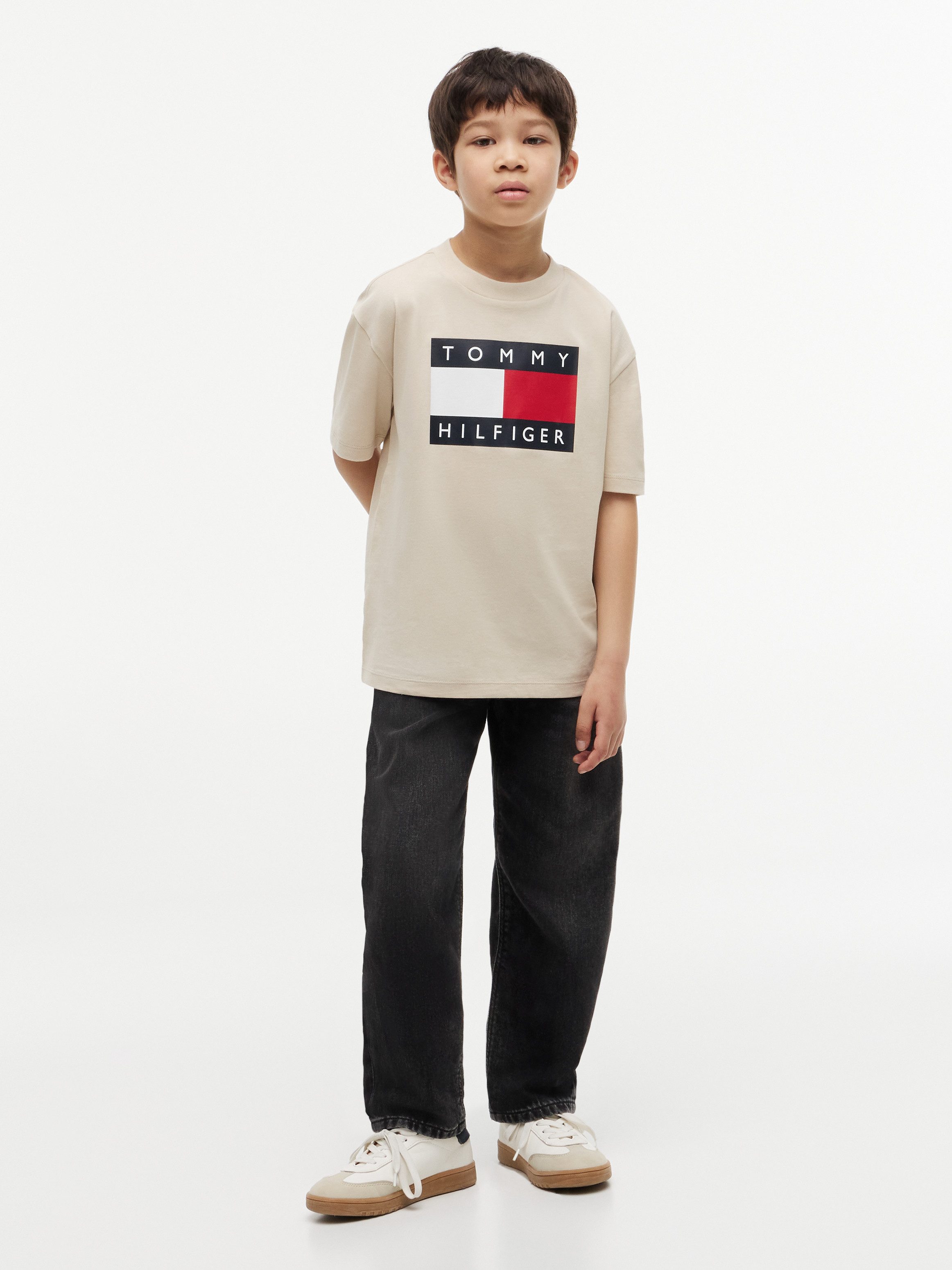Tommy Hilfiger T-Shirt HERITAGE Regular Fit, Kinder bis 16 Jahre, Logo-Print – Bild 4 von 5