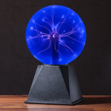 SATISFIRE LED Dekolicht Plasmakugel Plasmaball magisch BlitzShow Automatik Musiksteuerung blau, blau