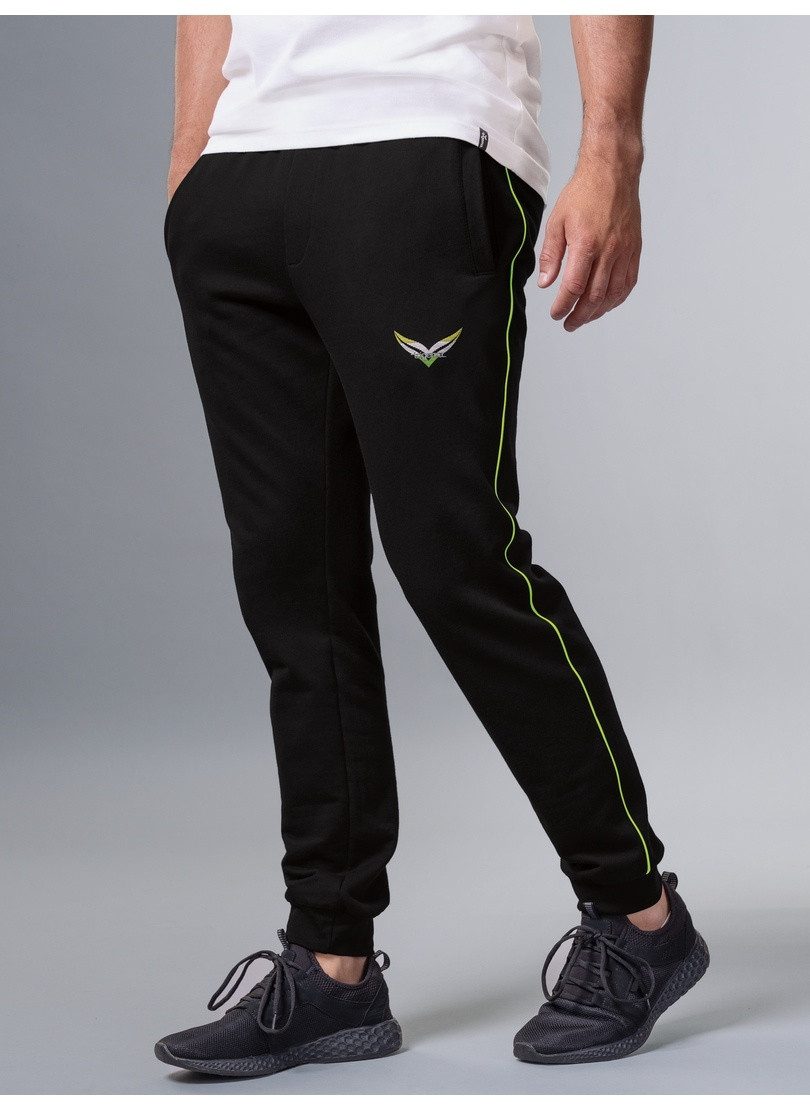 Trigema Jerseyhose TRIGEMA Jogginghose mit kontrastfarbigen Streifen (1-tlg)