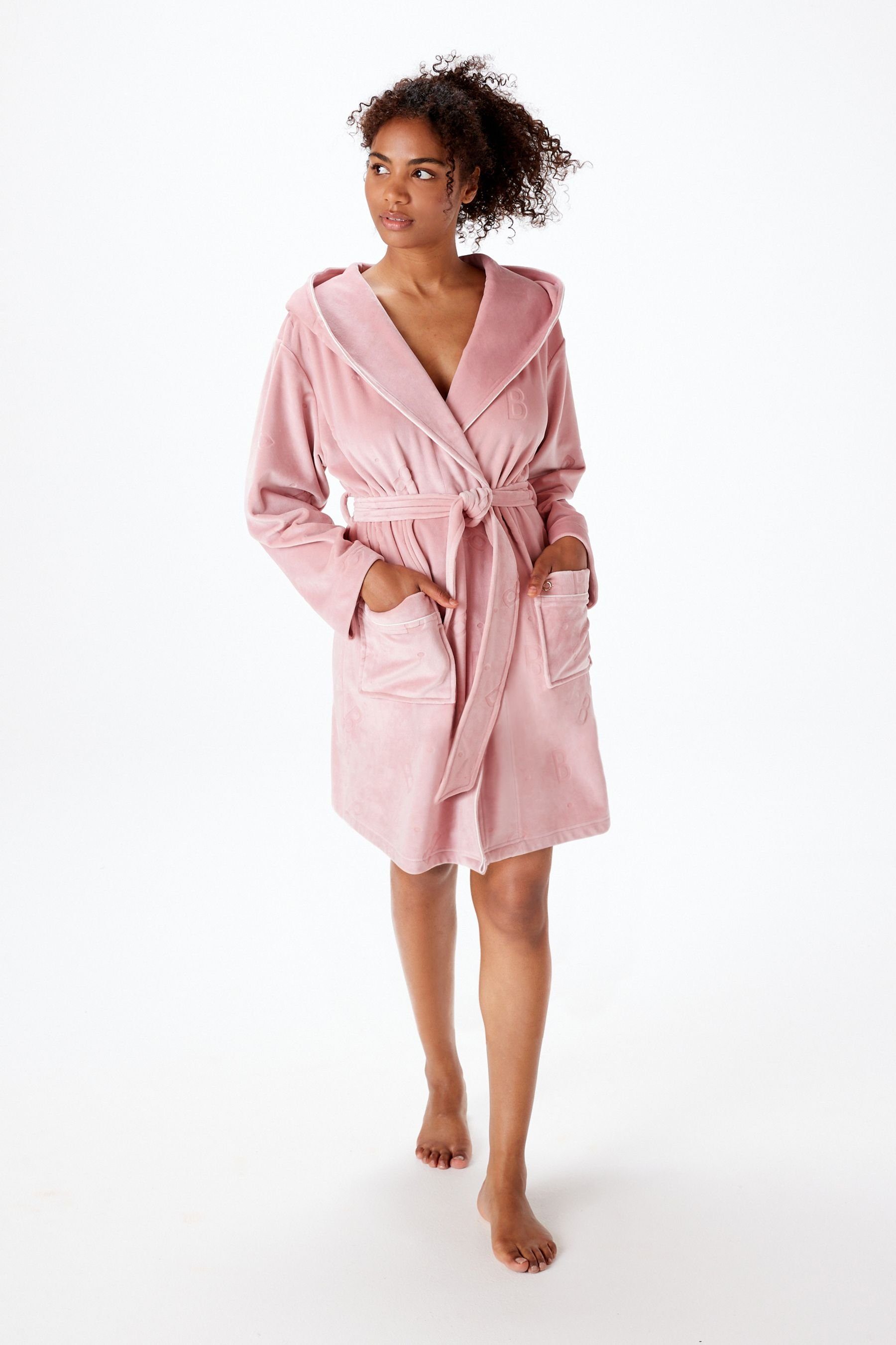 B by Ted Baker Damenbademantel Baker Polyester, Pink Bademantel, Kuscheliger Elasthan Ted by B