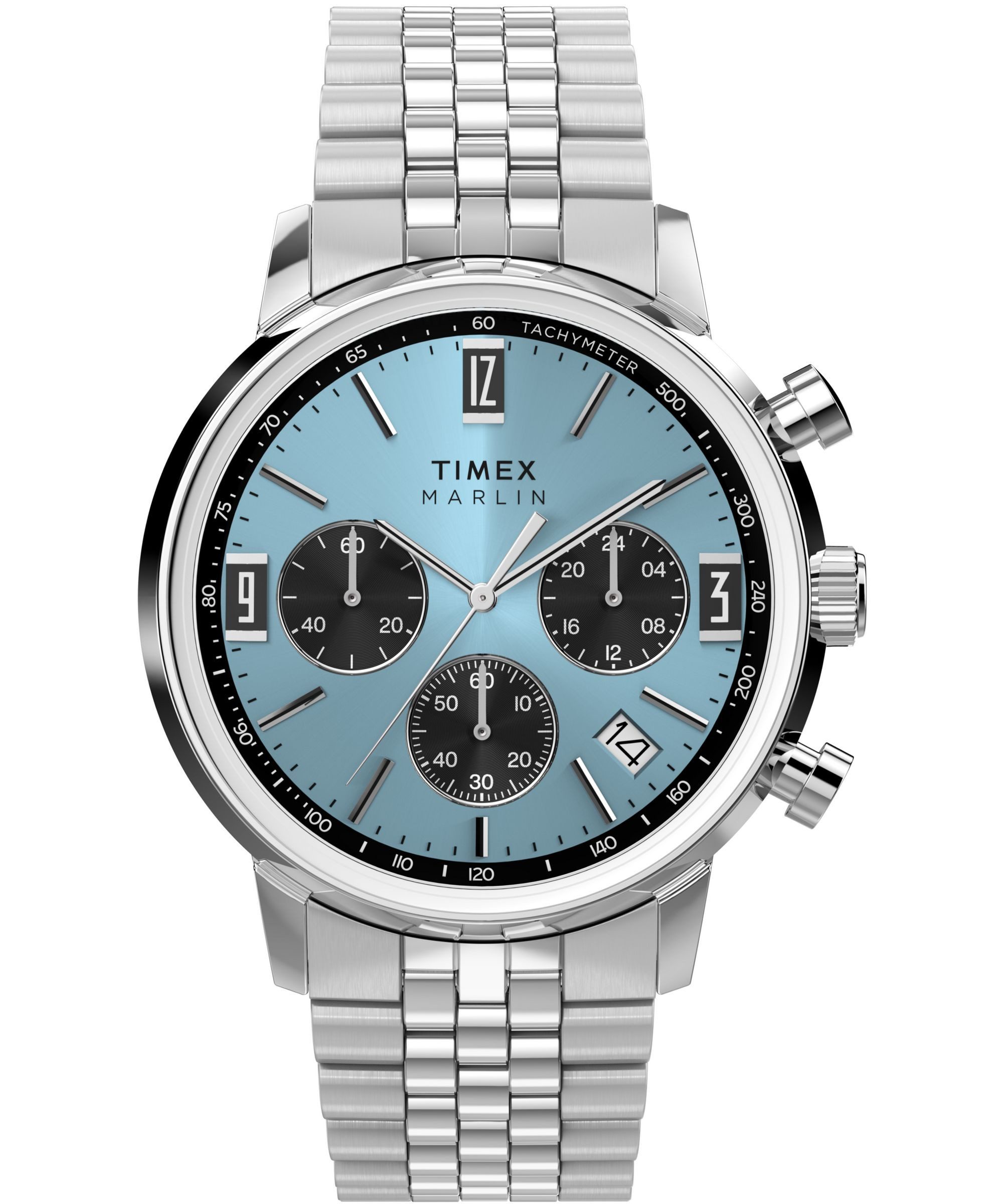Timex Quarzuhr Timex-MARLIN TW2Y66500AJ, Armbanduhr, Herrenuhr, Edelstahlarmband, analog, Tag