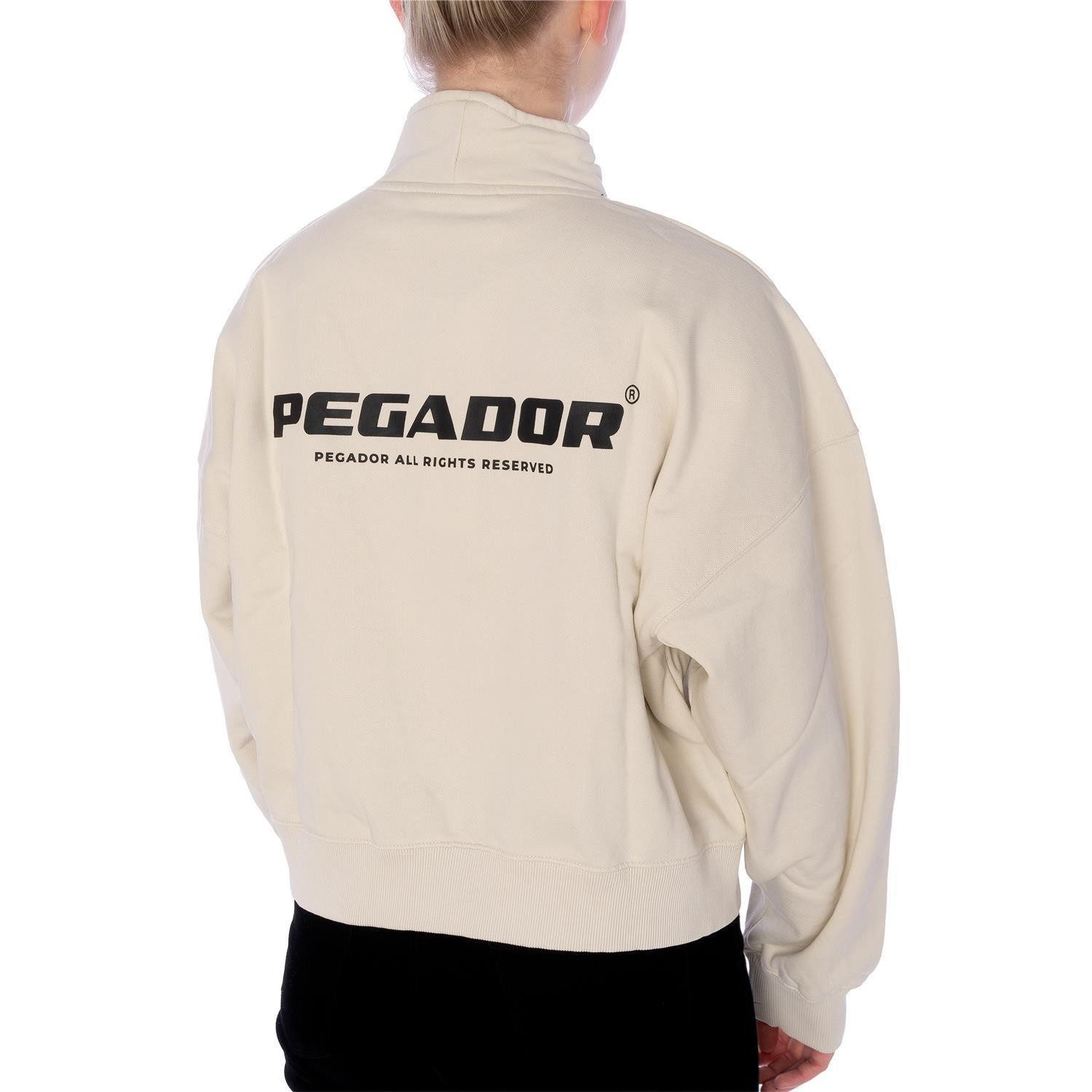 PEGADOR Sweatshirt Sweatpulli Pegador Vuku Logo Oversized Nahtdetails auf der Vorderseite