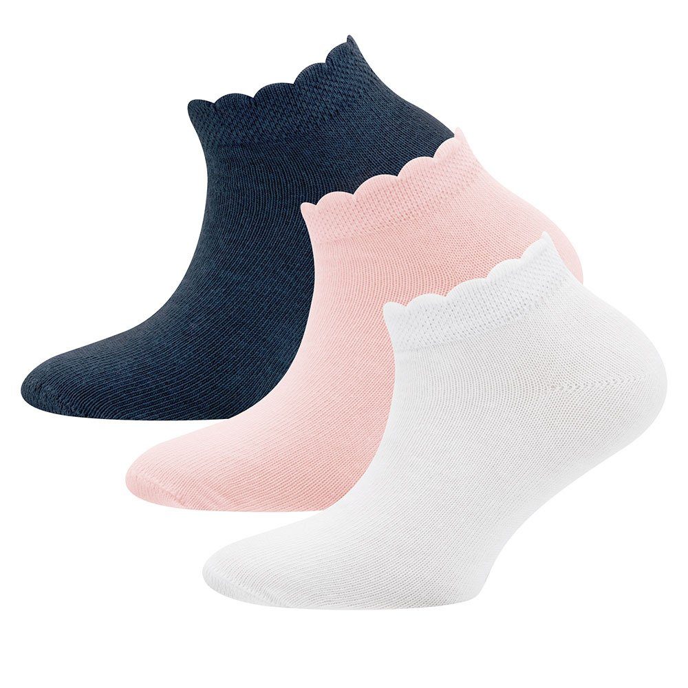 Sneakersocken Sneaker Socken 3er Pack Mäusezähnchenrand