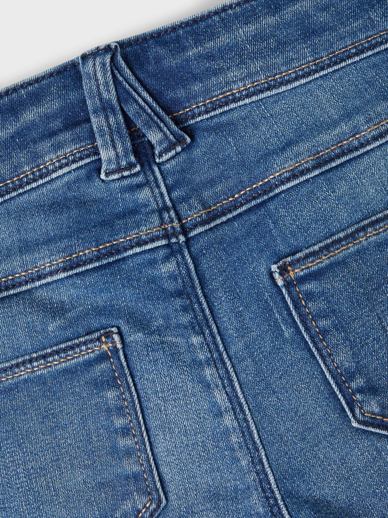 in Denim Dunkelblau Jeans Straight Regular-fit-Jeans Leg It Hose Name 5535 Mädchen NKFPOLLY