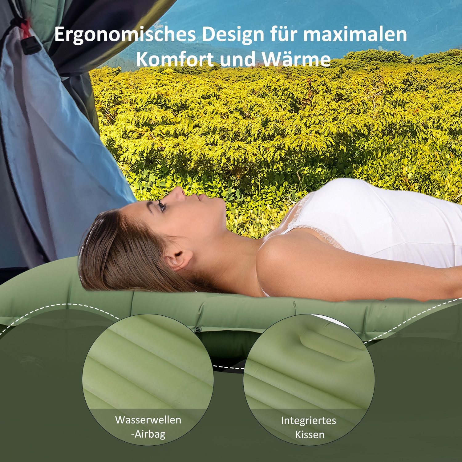 CkeyiN Isomatte Selbstaufblasende Campingmatte für Camping/Outdoor günstig online kaufen