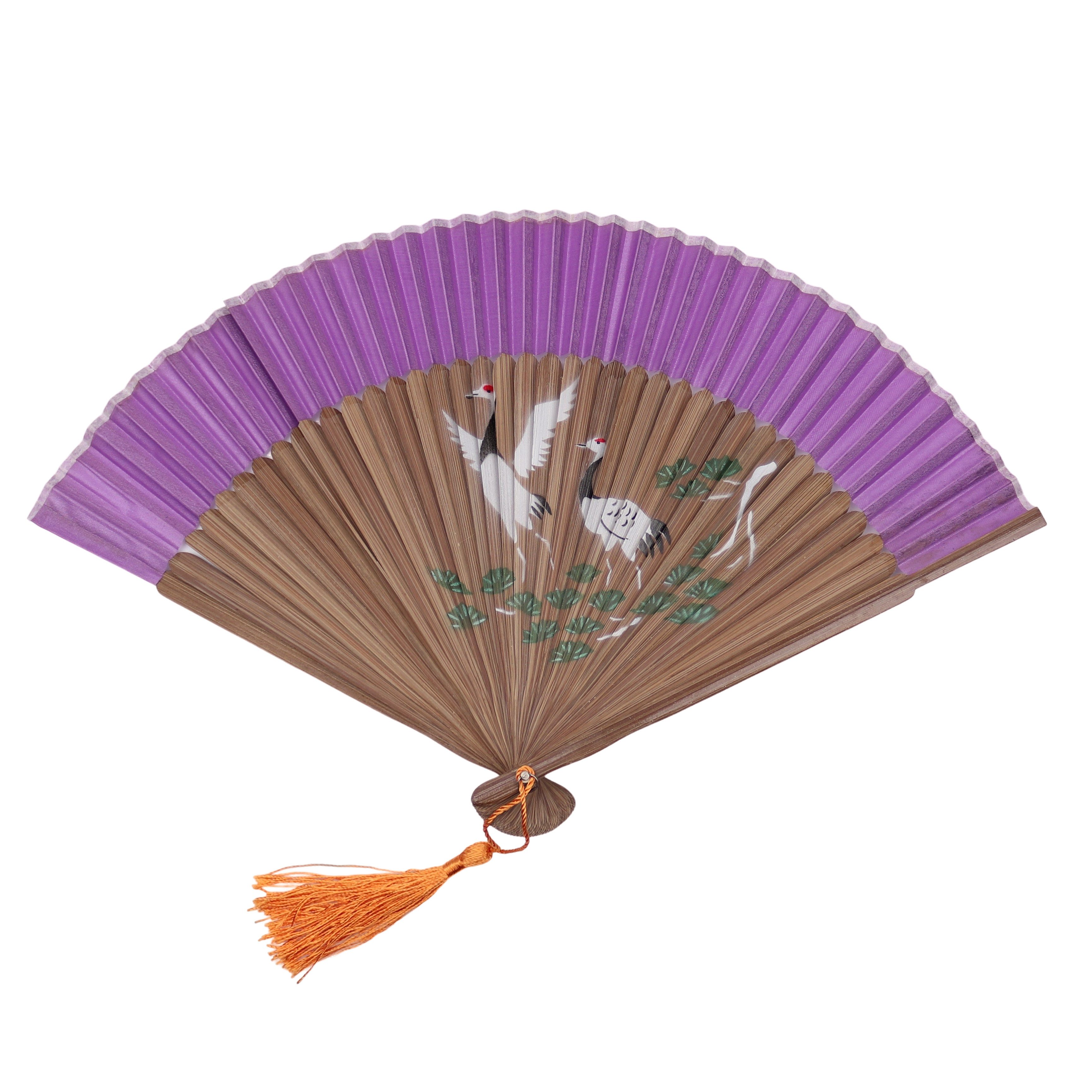 MIRROSI Handfächer Aus Stoff – stilvoll, mit feinem Duft und einem Japan-Style-Design, Leicht, stabil und umweltfreundlich, Vintage Look