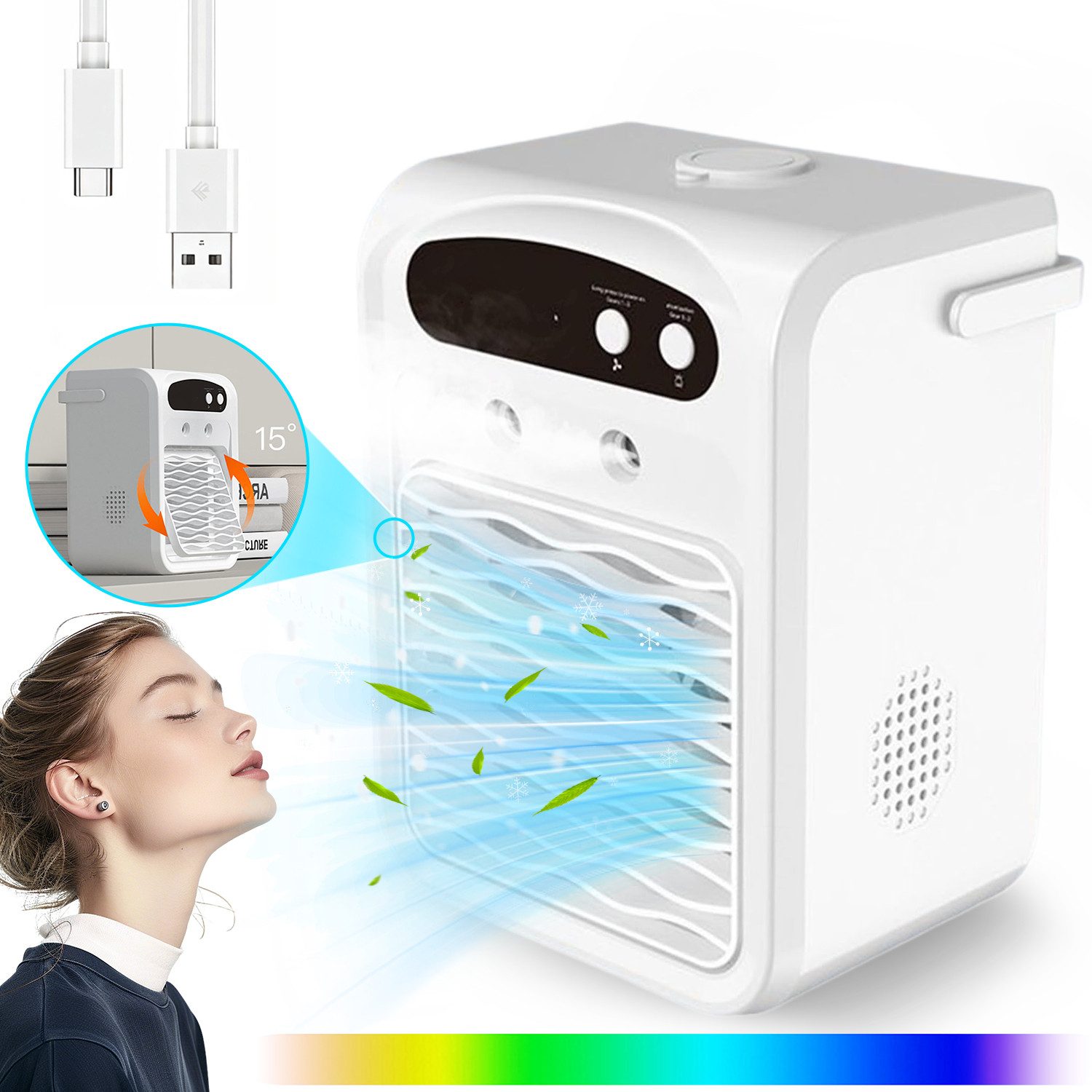 RWEUOQ Standventilator Tragbare Klimaanlage mit 1000ml günstig online kaufen