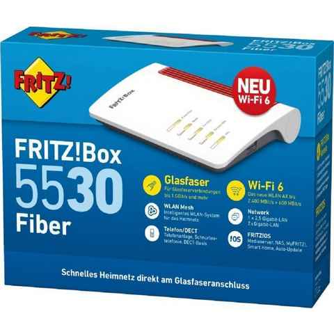 AVM FRITZ!Box 5530 Fiber für Glasfaser mit AON & GPON Anschlüsse WLAN-Router