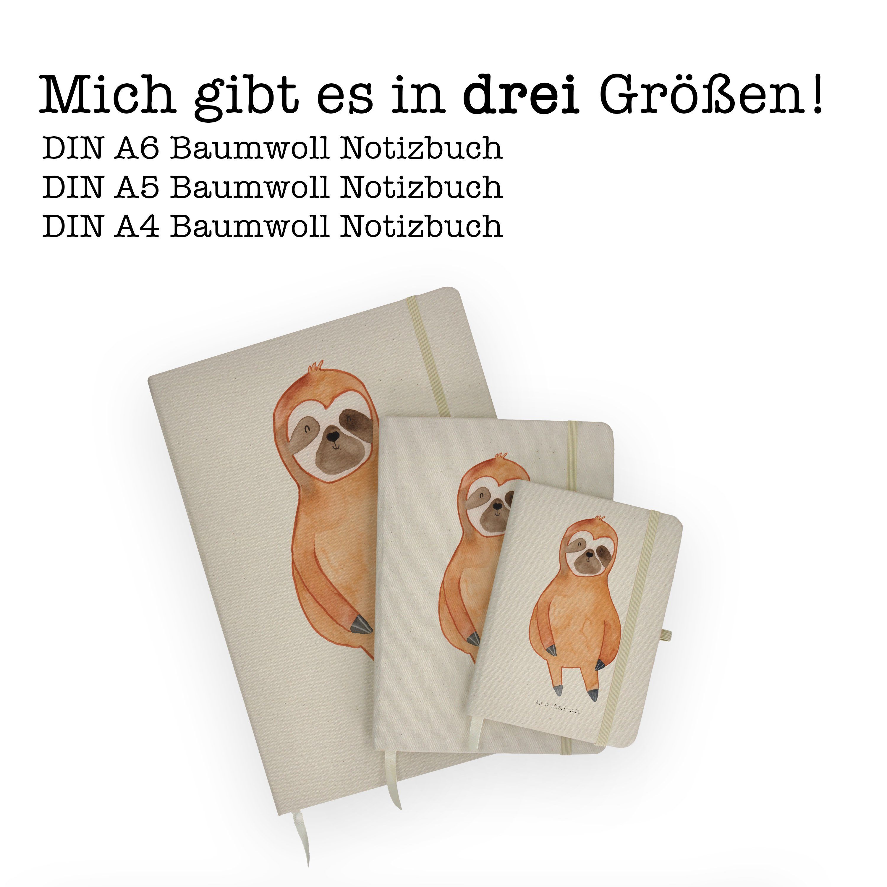 Panda & Notizbuch Faultier Mr. Skizzenbuch, Zufrieden Transparent Mrs. - & - Panda Mrs. Notizheft, Mr. Geschenk,