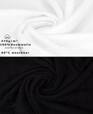 Betz Handtuch Set 6-TLG. Handtuch-Set Premium, 100% Baumwolle, (Set, 6-tlg), Farbe schwarz und weiß