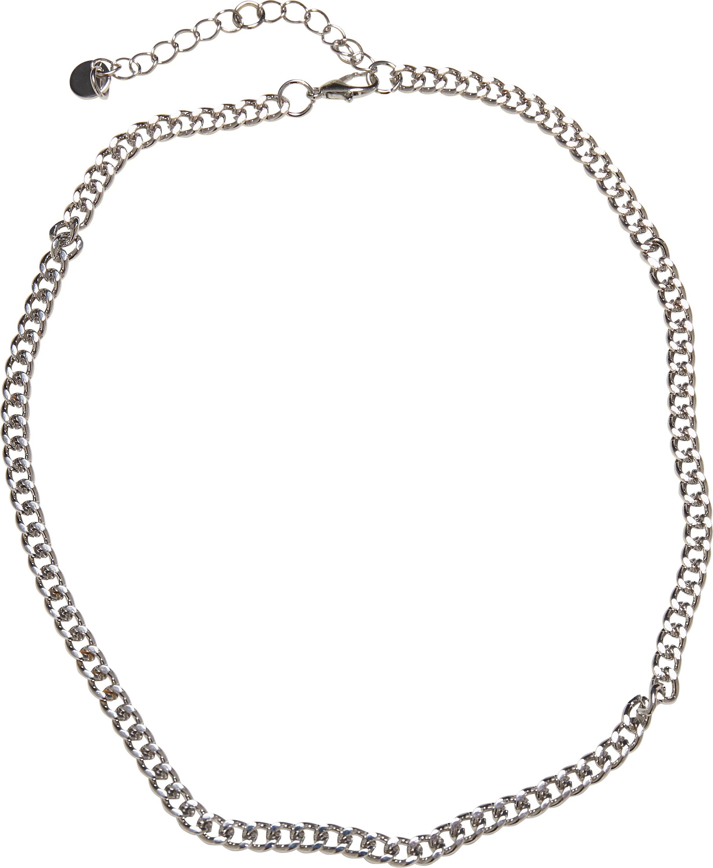 URBAN CLASSICS Edelstahlkette Accessoires Small Saturn Basic Necklace silver