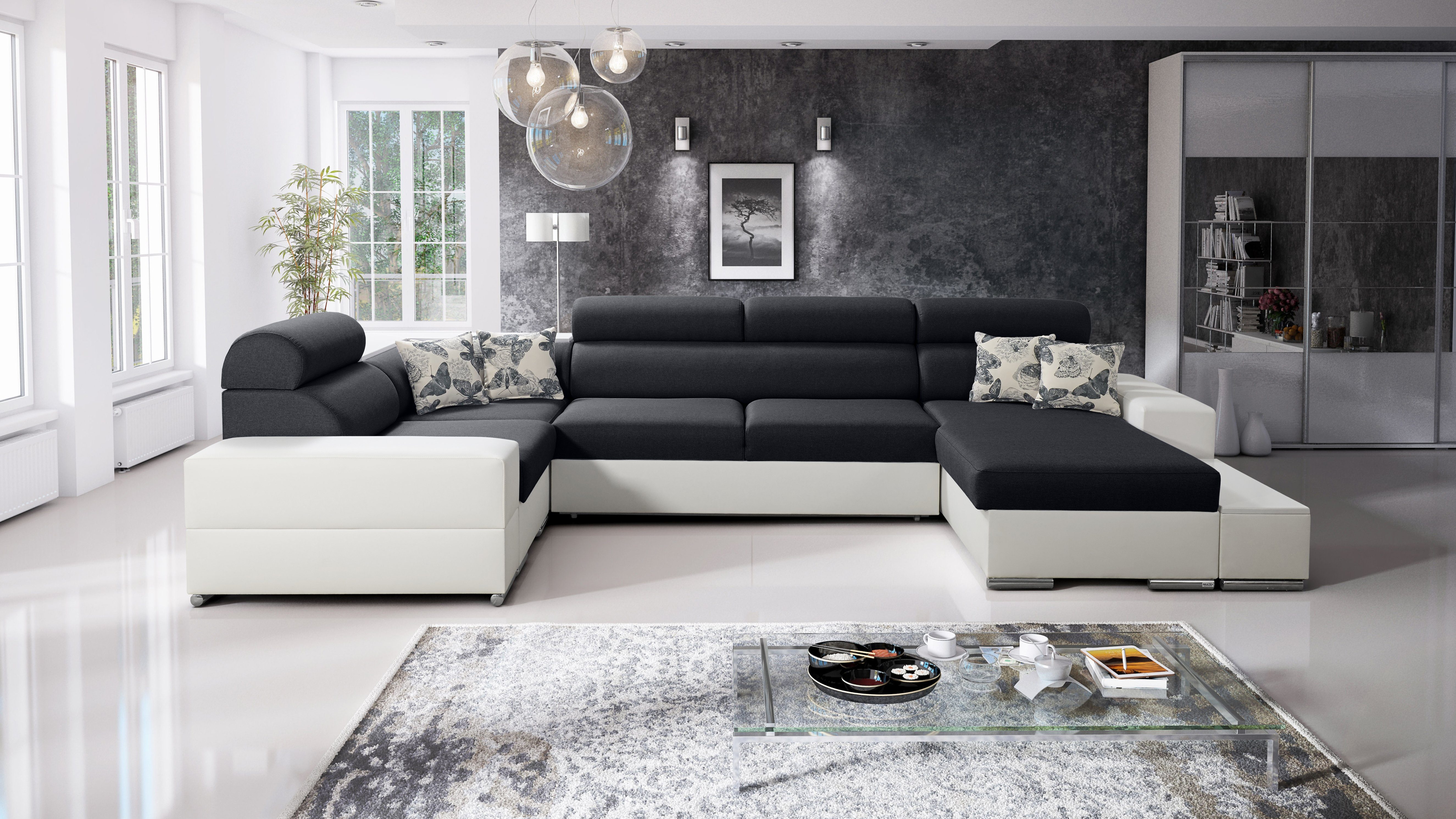 Best for Home Ecksofa ALEX MINI - Schlaffunktion & Bettkasten für das Moderne Wohnzimmer, - Entdecken Sie Ihre Neue Eckcouch! TWIST23+EKJI