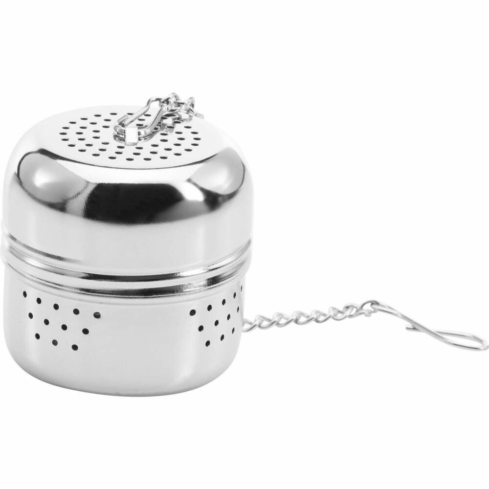 WESTMARK Teesieb Ei, Zylindrisch, Teatime, Rostfreier Edelstahl, ø 4 cm, Edelstahl, praktischer Haken, leicht zu verschließen, spülmaschinengeeignet