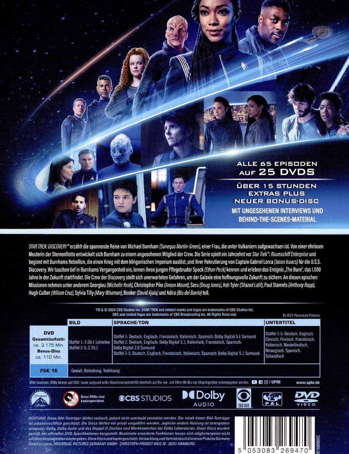 Universal Pictures DVD Star Trek: Discovery - Die komplette Serie, (25-St., Box-Set), Alle 65 Episoden + Bonus