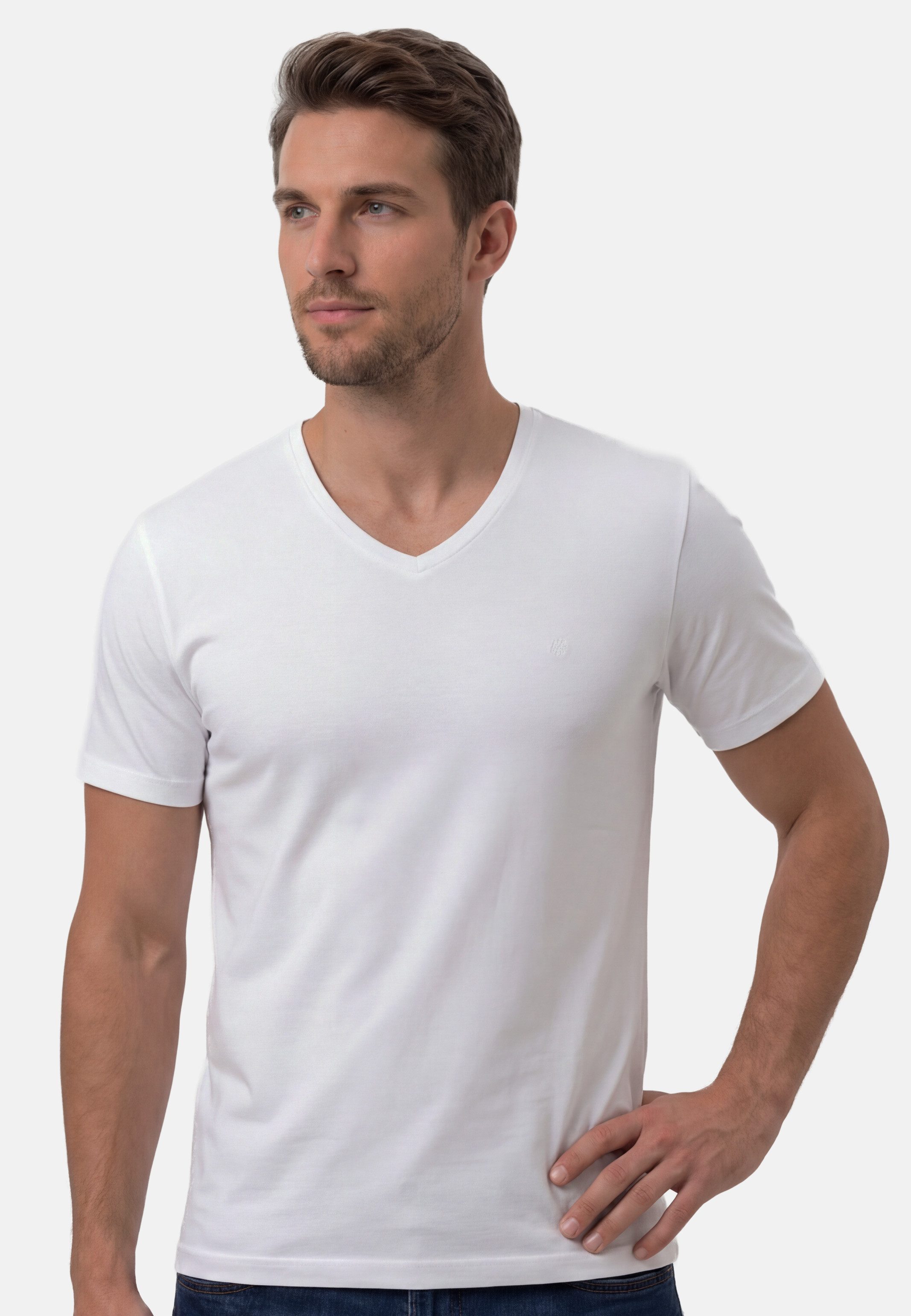 RAGMAN Unterhemd 6er Pack Basic (Spar-Set, 6-St) Unterhemd / Shirt Kurzarm - Baumwolle - Atmungsaktiv