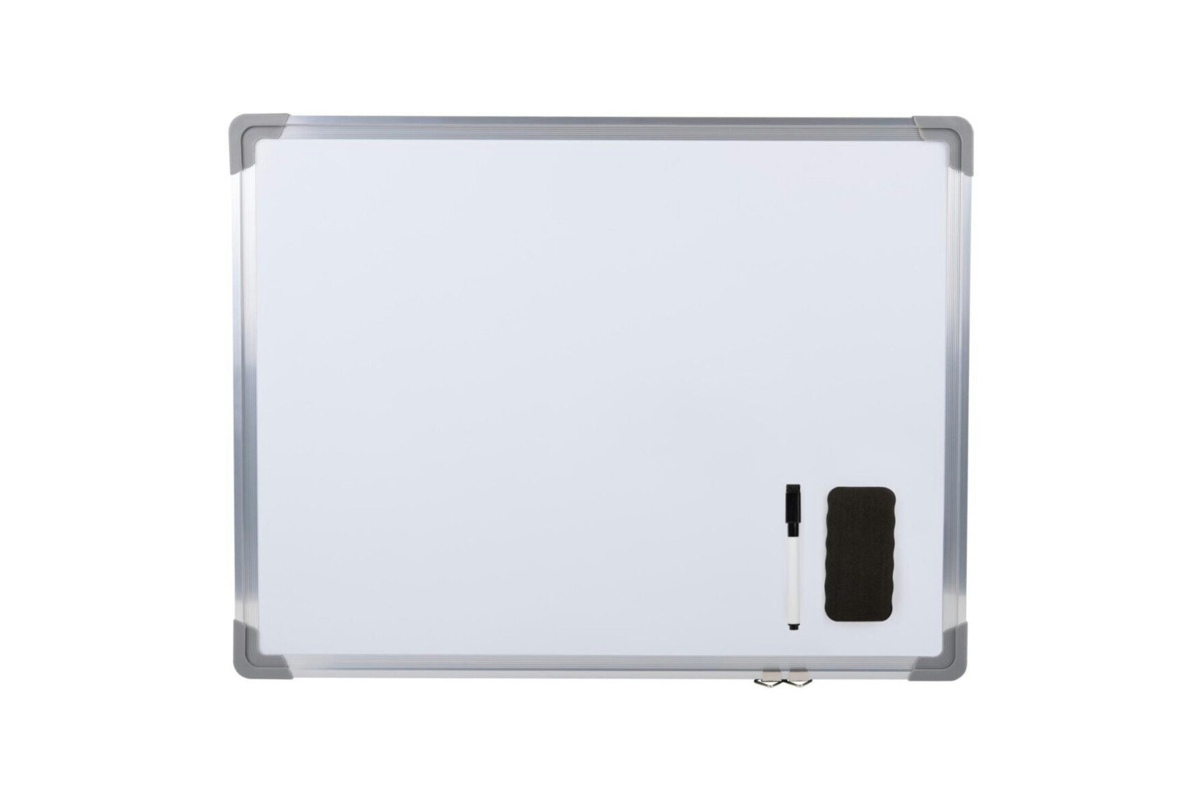 Crelando Magnettafel Magnet- und Whiteboard 59 x 45,5 cm – Mit Marker und Trockenschwamm, (Whiteboard, 3-tlg., Komplettset mit Schreib- und Reinigungszubehör), Magnethaftend und trocken oder feucht abwischbar