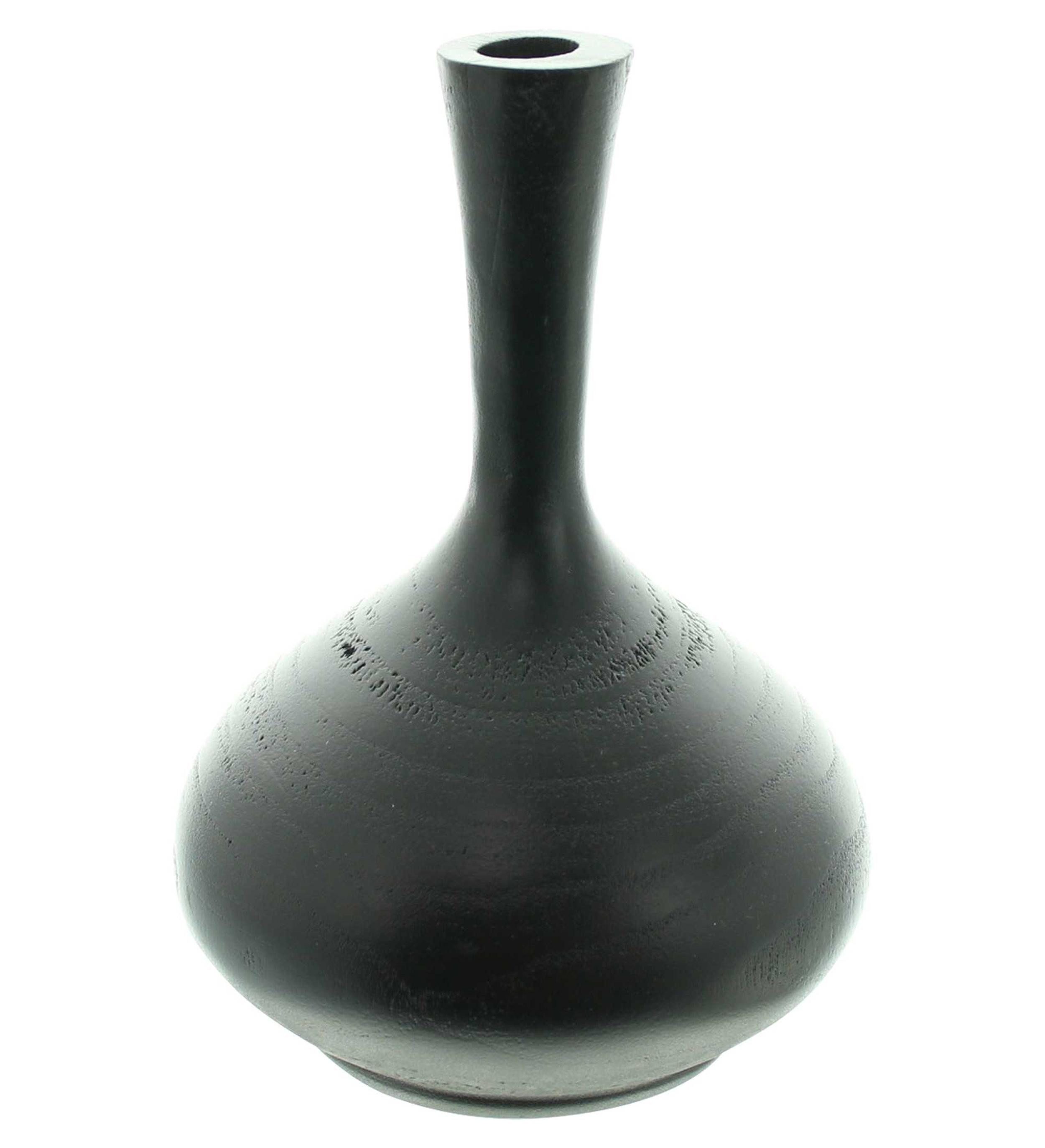 Dekovase Dekovase Solifleur Holz schwarz – Blumenvase, Tischvase