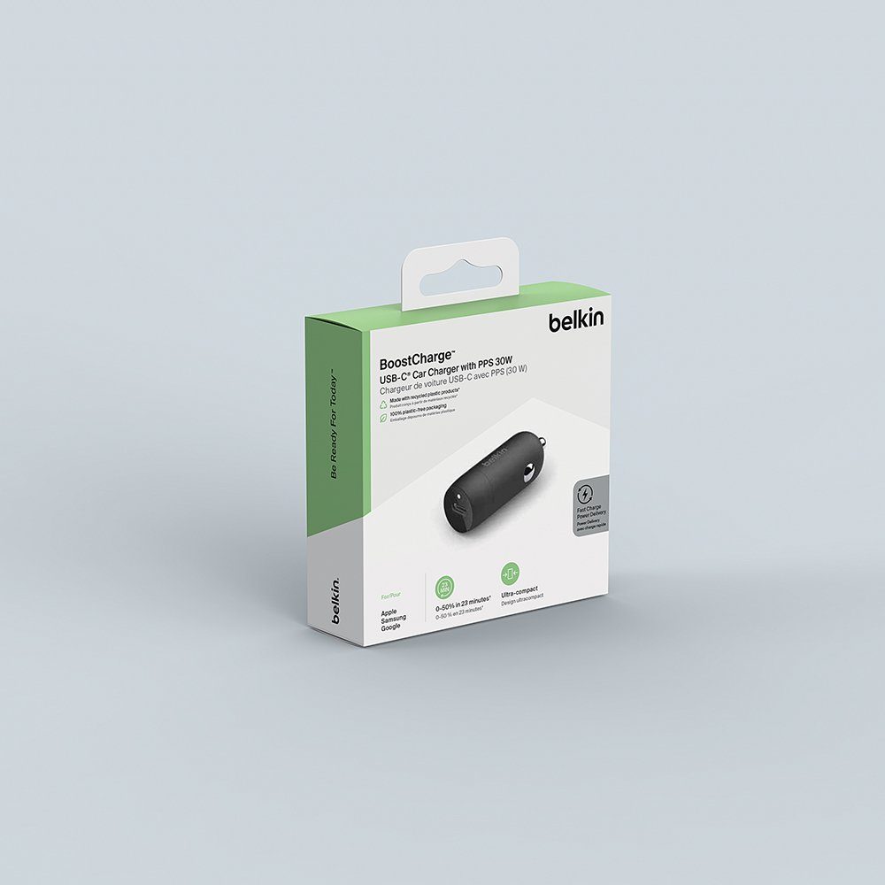 Belkin 30W USB-C PD Kfz-Ladegerät mit PPS Technologie USB-Ladegerät