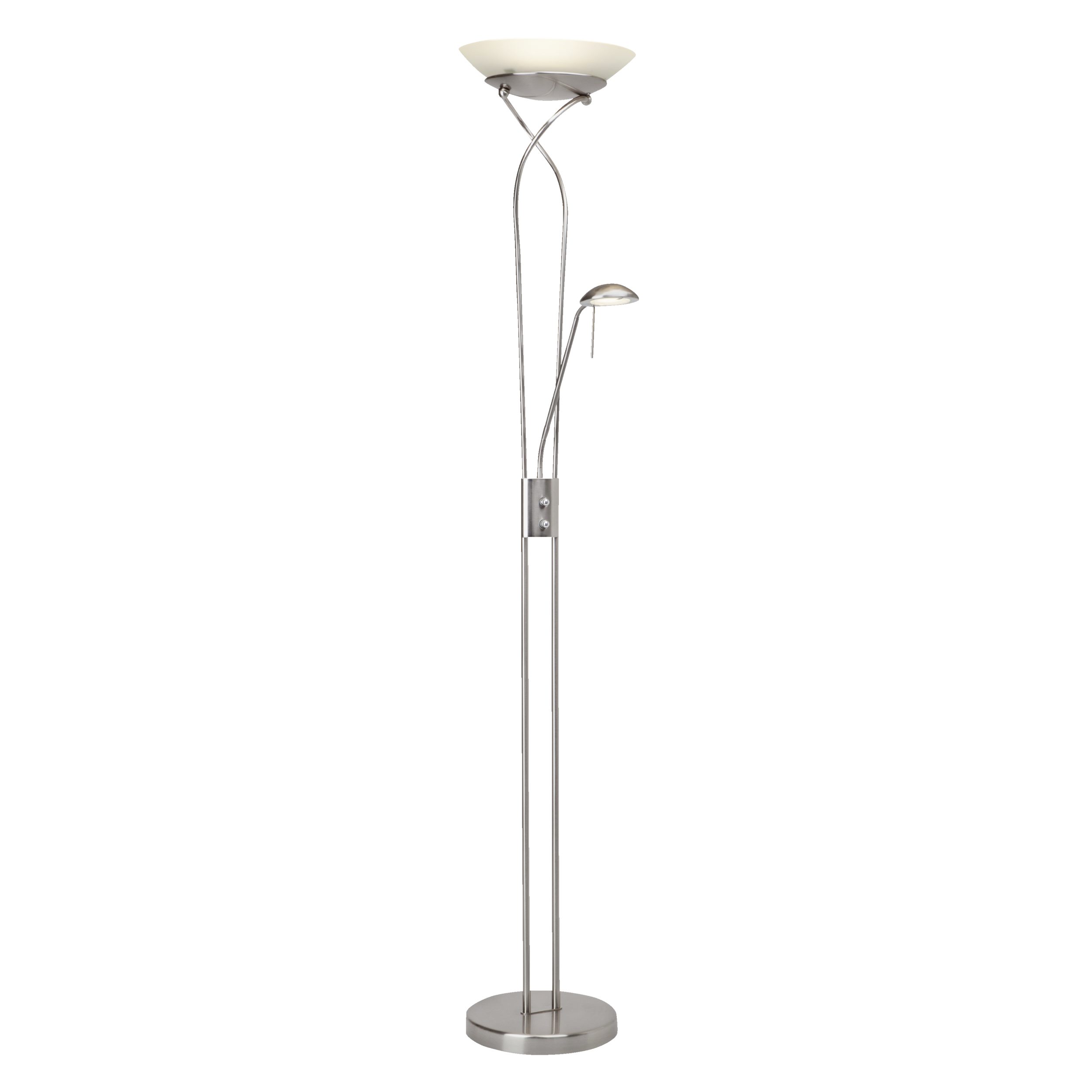 Lightbox Stehlampe, LED fest integriert, Warmweiß, LED Deckenfluter, warmweißem Licht, Stehleuchte, Lesearm Höhe 1,8m