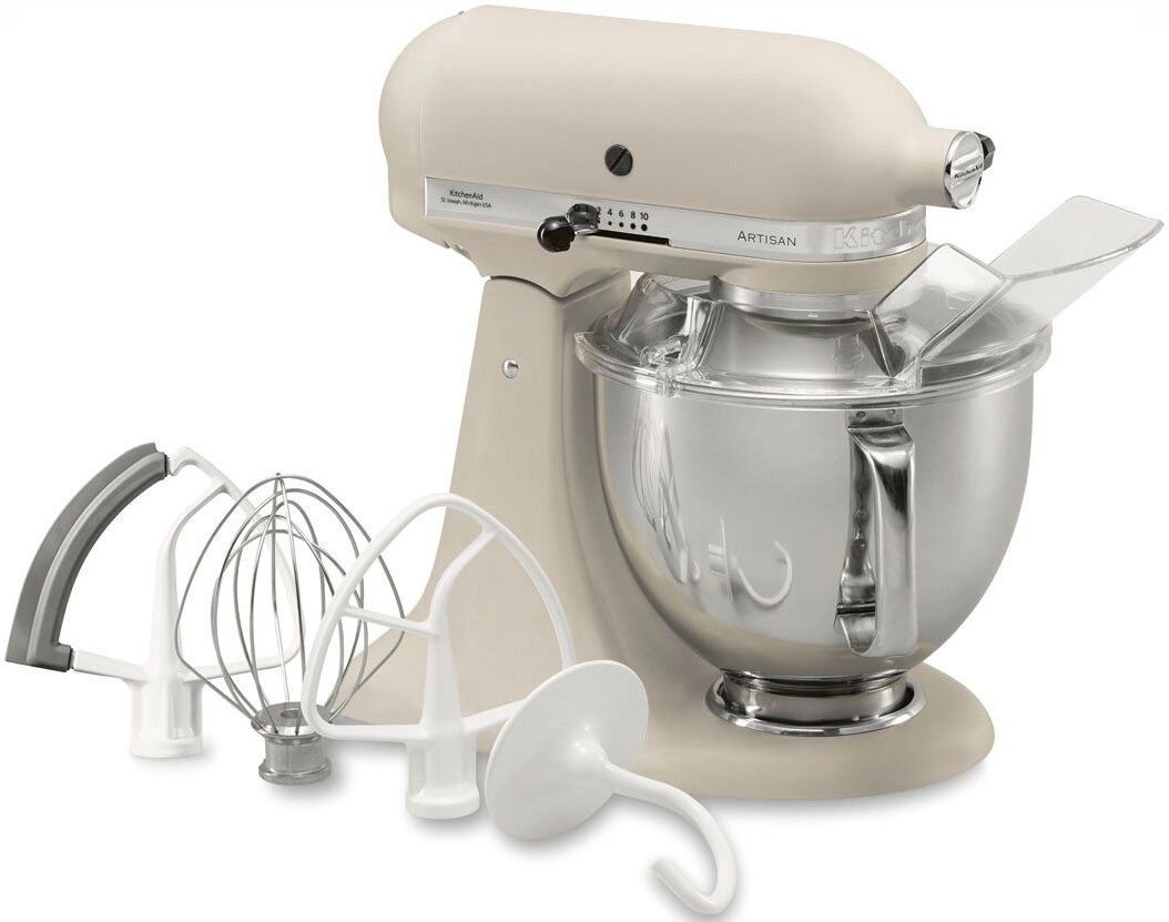 KitchenAid Küchenmaschine 5KSM175PSEFL Fresh Linen, 300 W, 4,8 l Schüssel, mit Zubehör im Wert von ca. 112,-€ UVP
