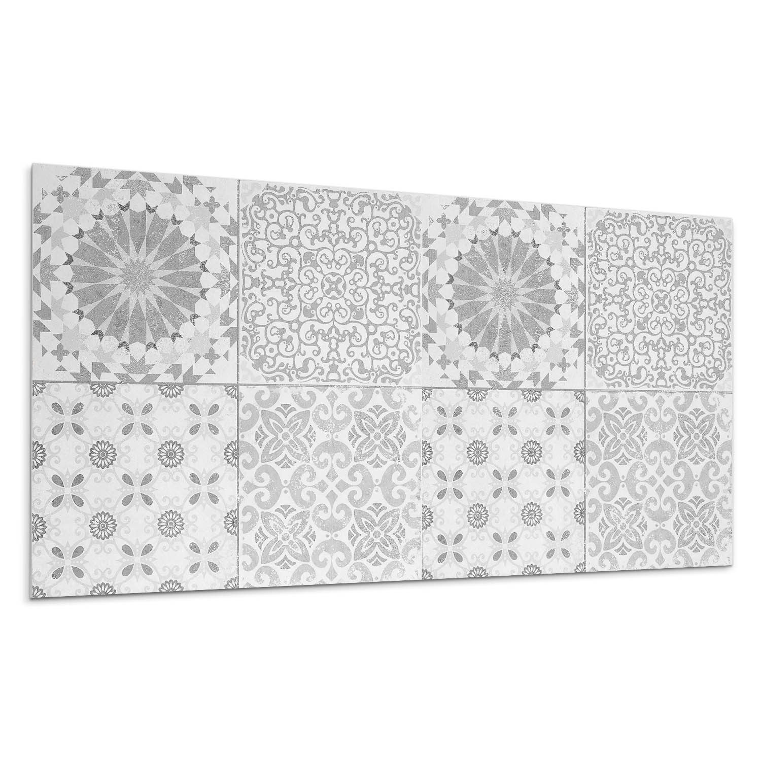 Tulup Spritzschutz Küchenrückwand Grau Geometrisch Und Blumig Selbstklebend günstig online kaufen