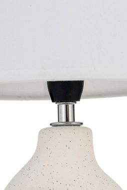 Pauleen Tischleuchte Pure Crush max20W Weiß/Beige 230V Stoff/Keramik, ohne Leuchtmittel, E14
