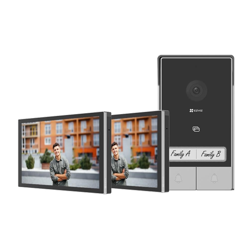EZVIZ Video-Türsprechanlage HP7 2 Familien Kit (Intelligentes Video Türsprechanlagensystem, Smart Home)
