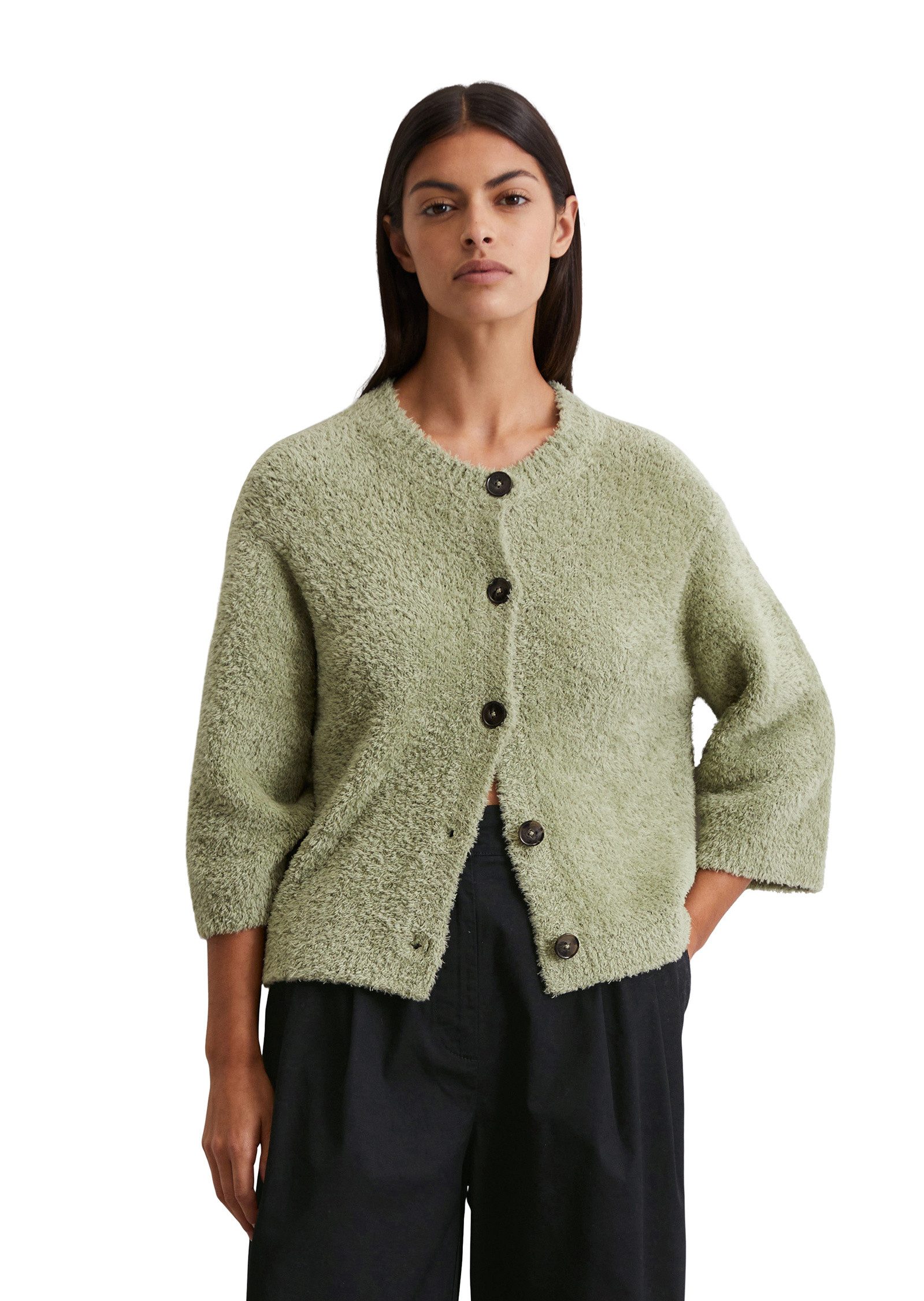 Marc O'Polo Cardigan aus flauschigem Baumwollgarn günstig online kaufen