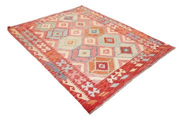 Orientteppich Kelim Afghan 156x197 Handgewebter Orientteppich, Nain Trading, rechteckig, Höhe: 3 mm