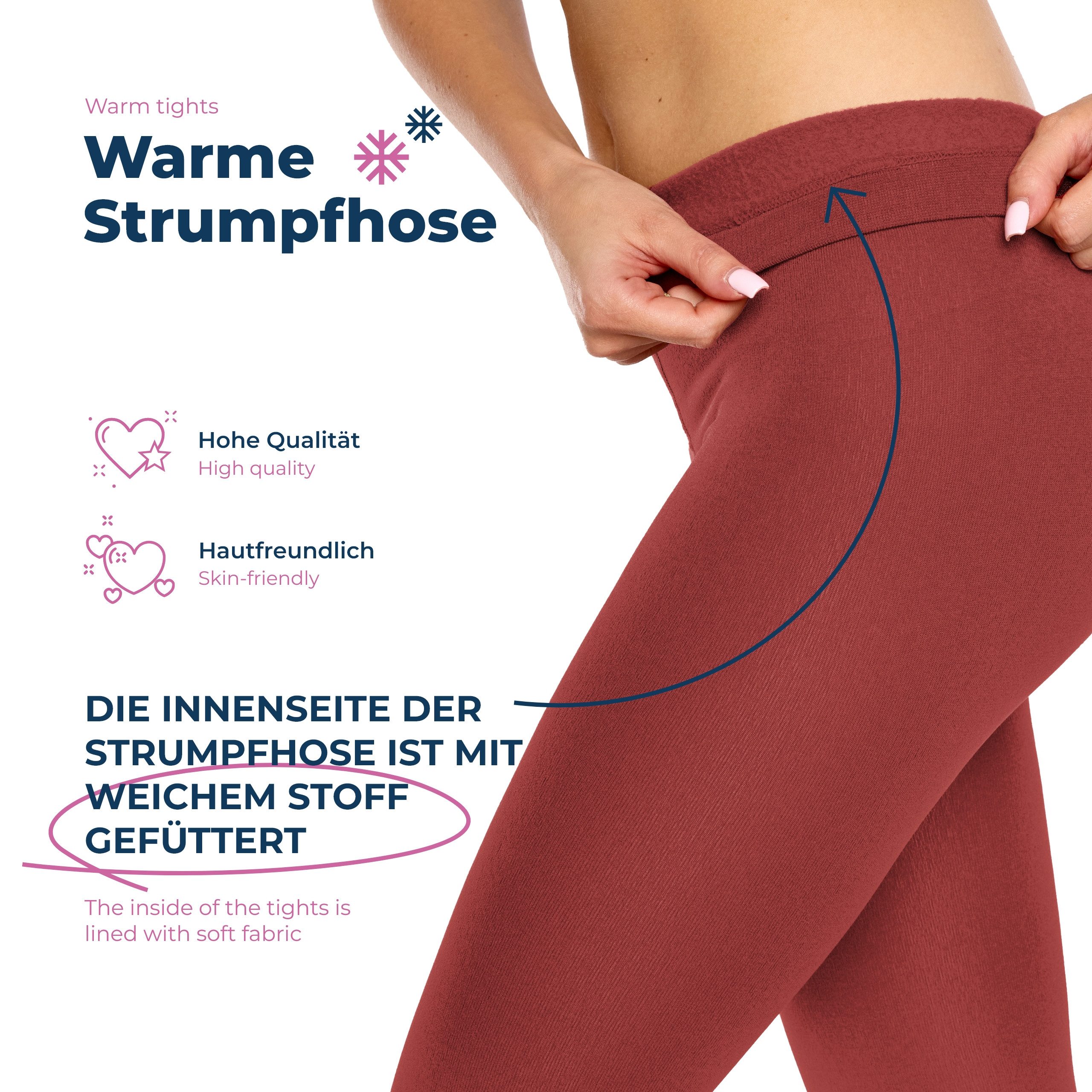 Merry Style Strumpfhose Thermo Strumpfhose Damen Winter Wärme Tights Gefütterte MS-ATX-442 (1 St) – Bild 3 von 5