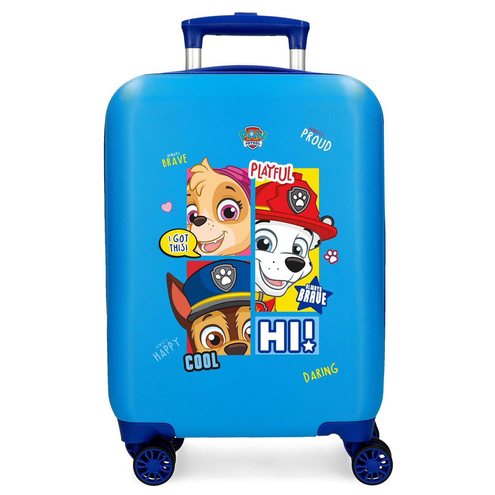 PAW PATROL Kinderkoffer Paw Patrol Trolley 50 cm – Hartschalenkoffer mit 360° Rollen, Schloss, Qualitätsware, Leicht, ABS-Hartschale, 4 Rollen 360°