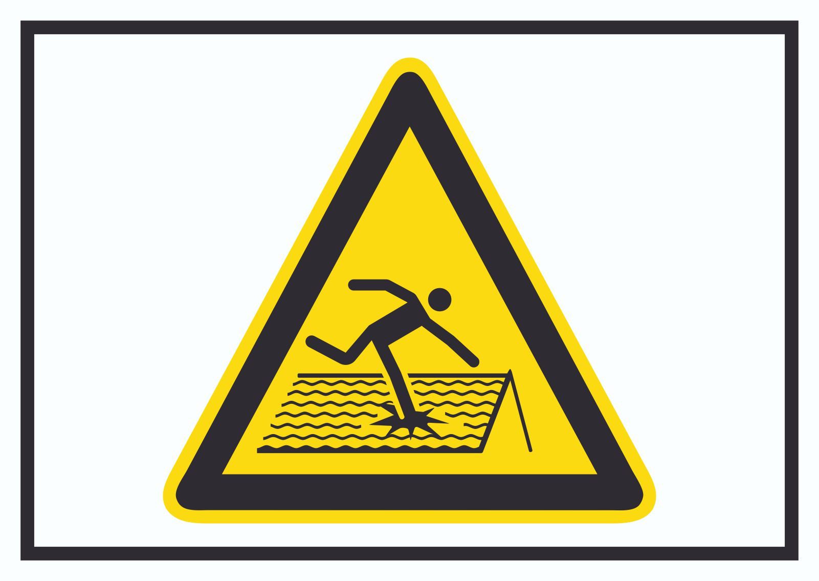 HB-Druck Hinweisschild Achtung Nicht trittsicheres Dach Symbol Schild, wetterfest, stabil, UV-beständig, kratzfest