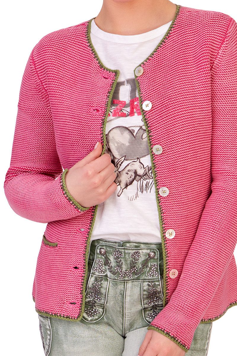 Lieblingsstück Trachtenstrickjacke Strickjacke Damen - ZARA - fuchsia