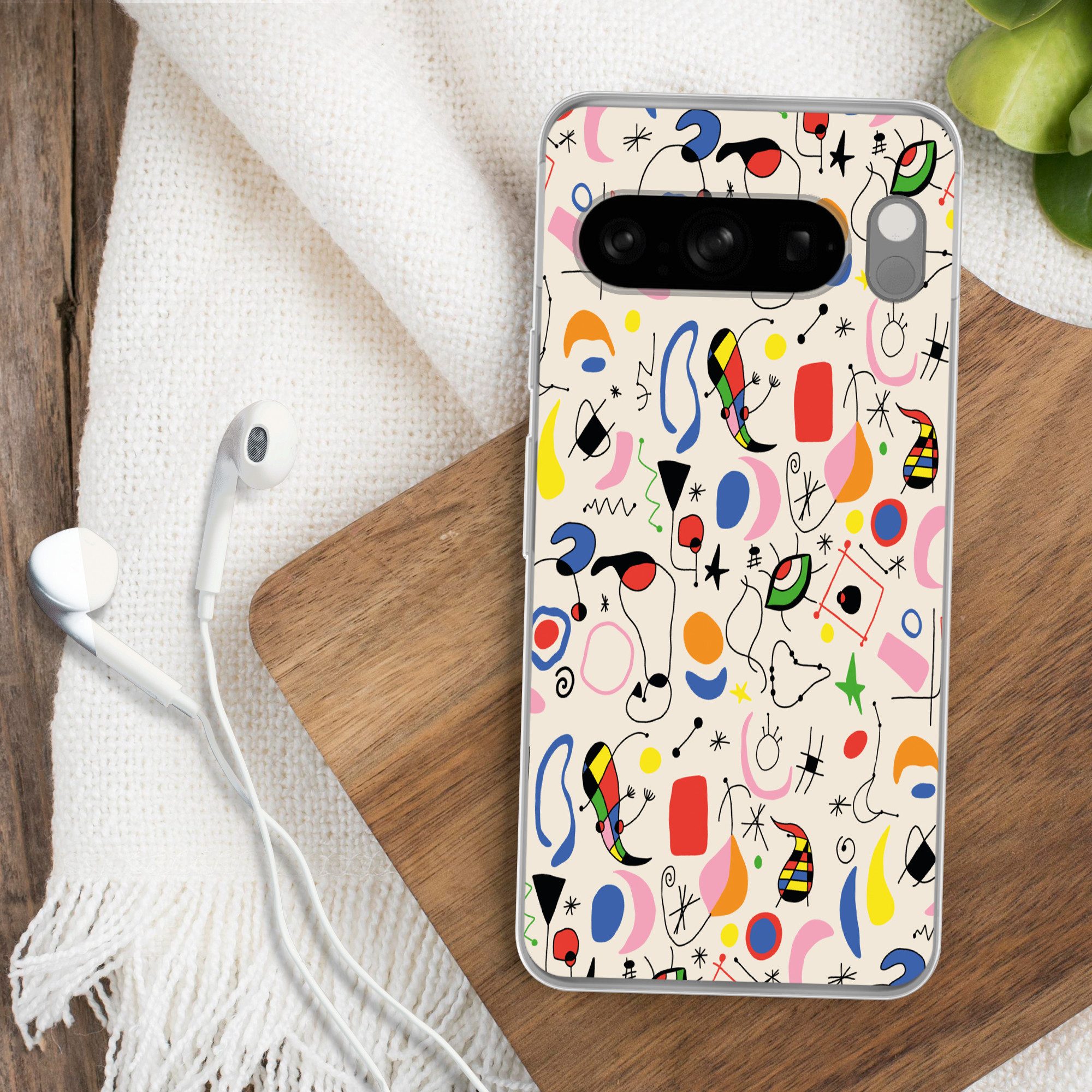 MuchoWow Handyhülle für Google Pixel 8 Pro Muster - Abstrakt - Kunst, Phone Case, Silikon, Schutzhülle Dünn
