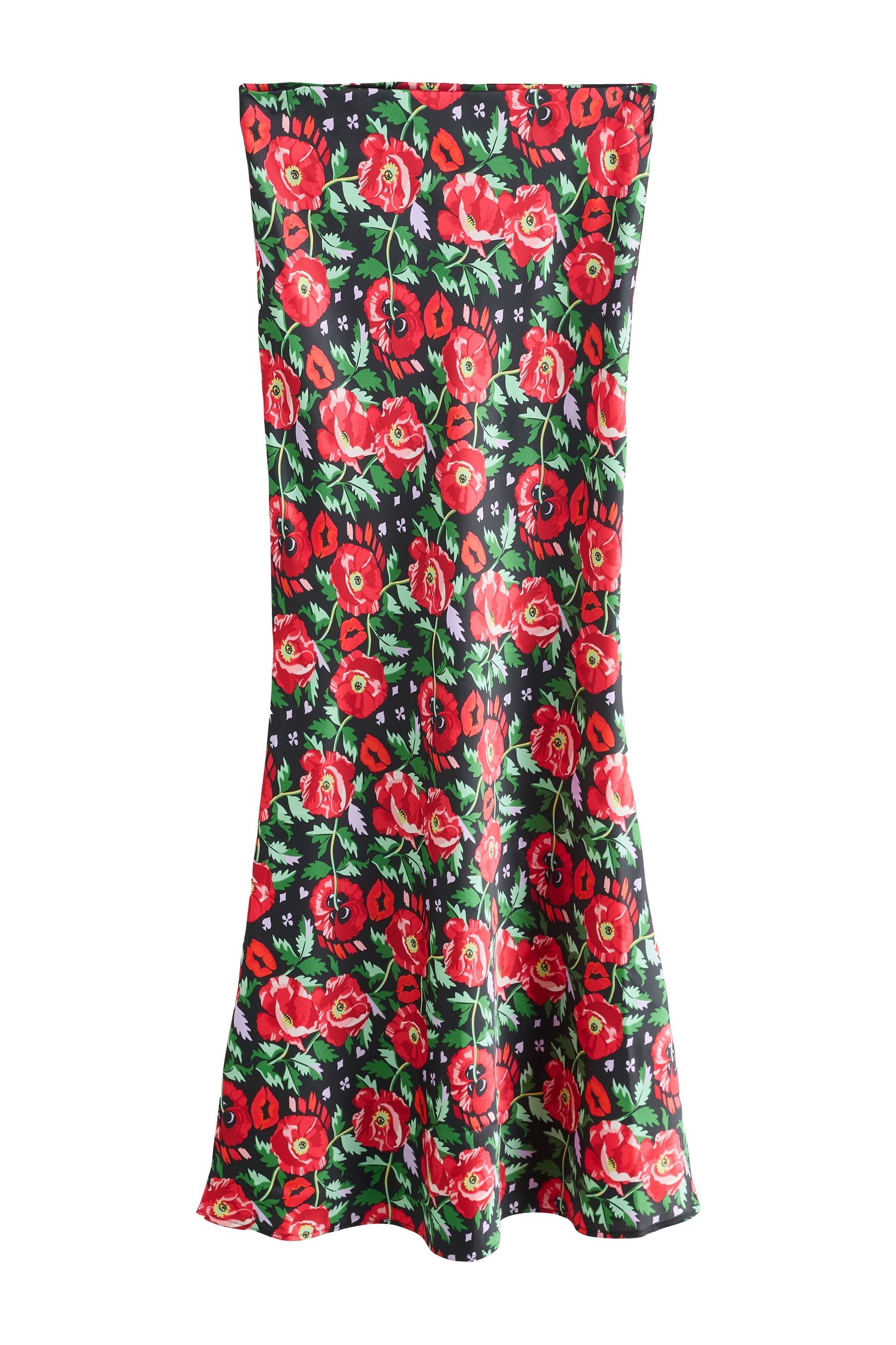 Cath Kidston Midirock Seidiger Midirock aus Satin (1-tlg)