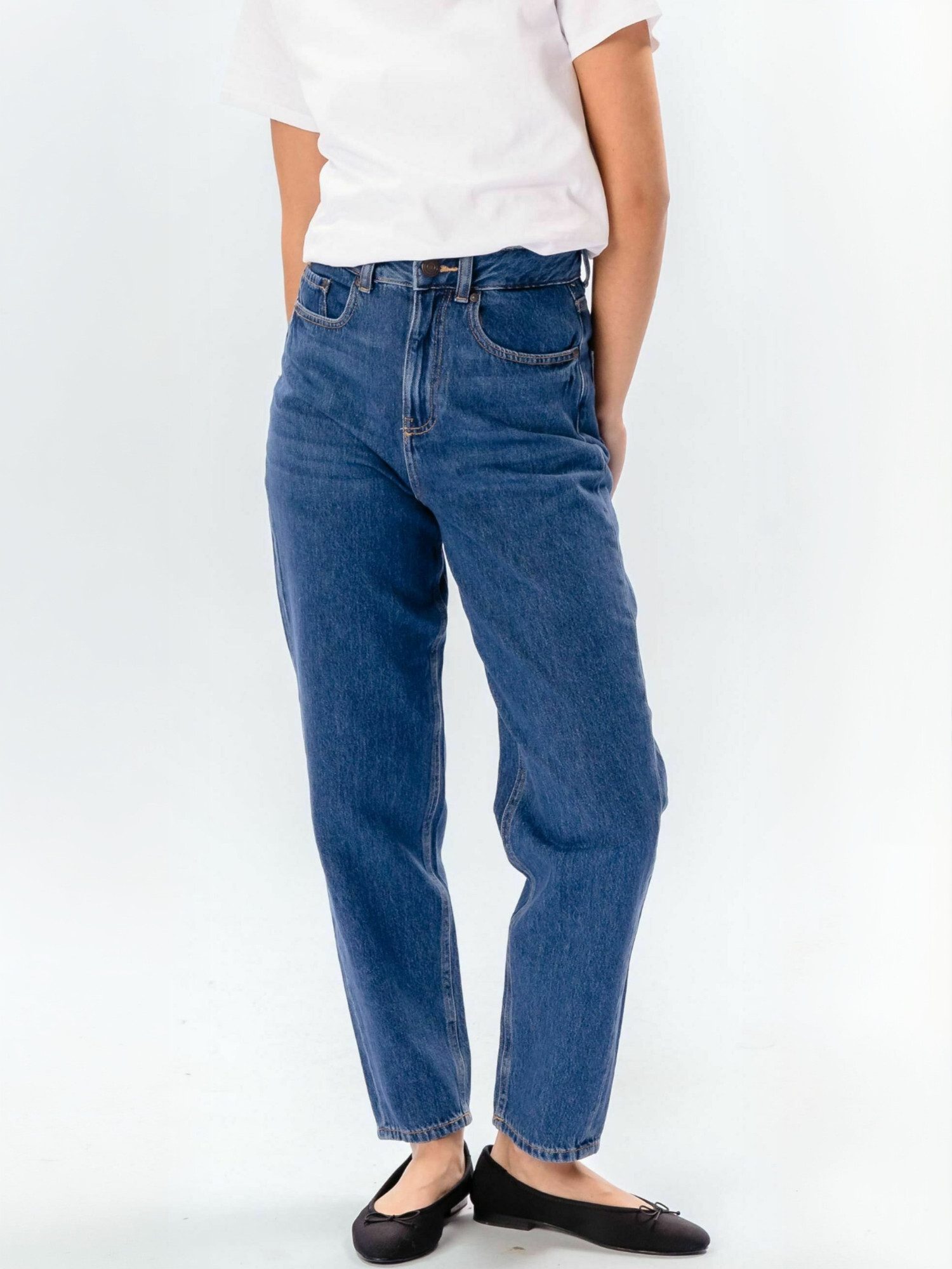 TEESHOPPEN 5-Pocket-Hose TEESHOPPEN Jeans Mom