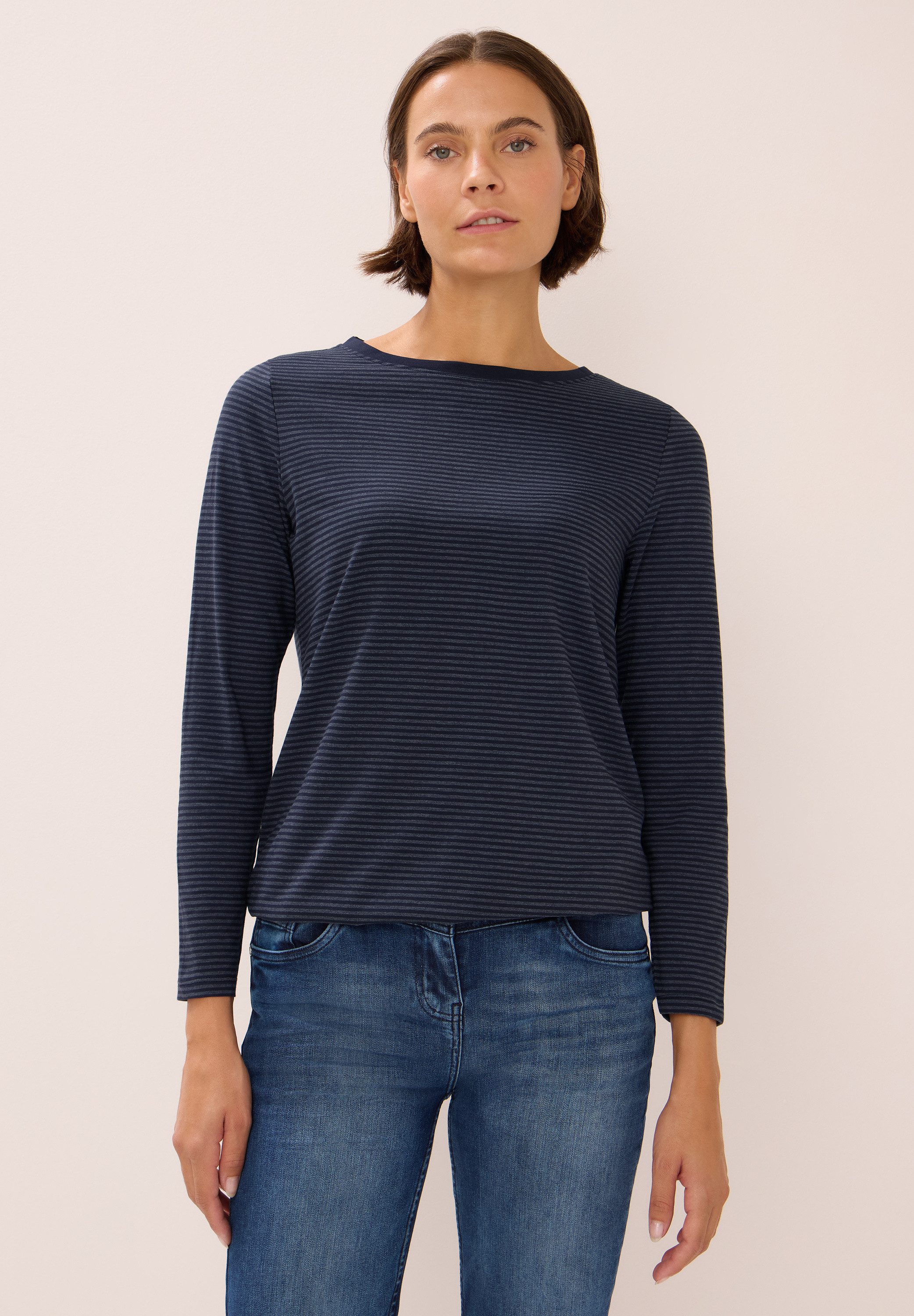 CECIL Langarmshirt im soften Baumwoll-Mix