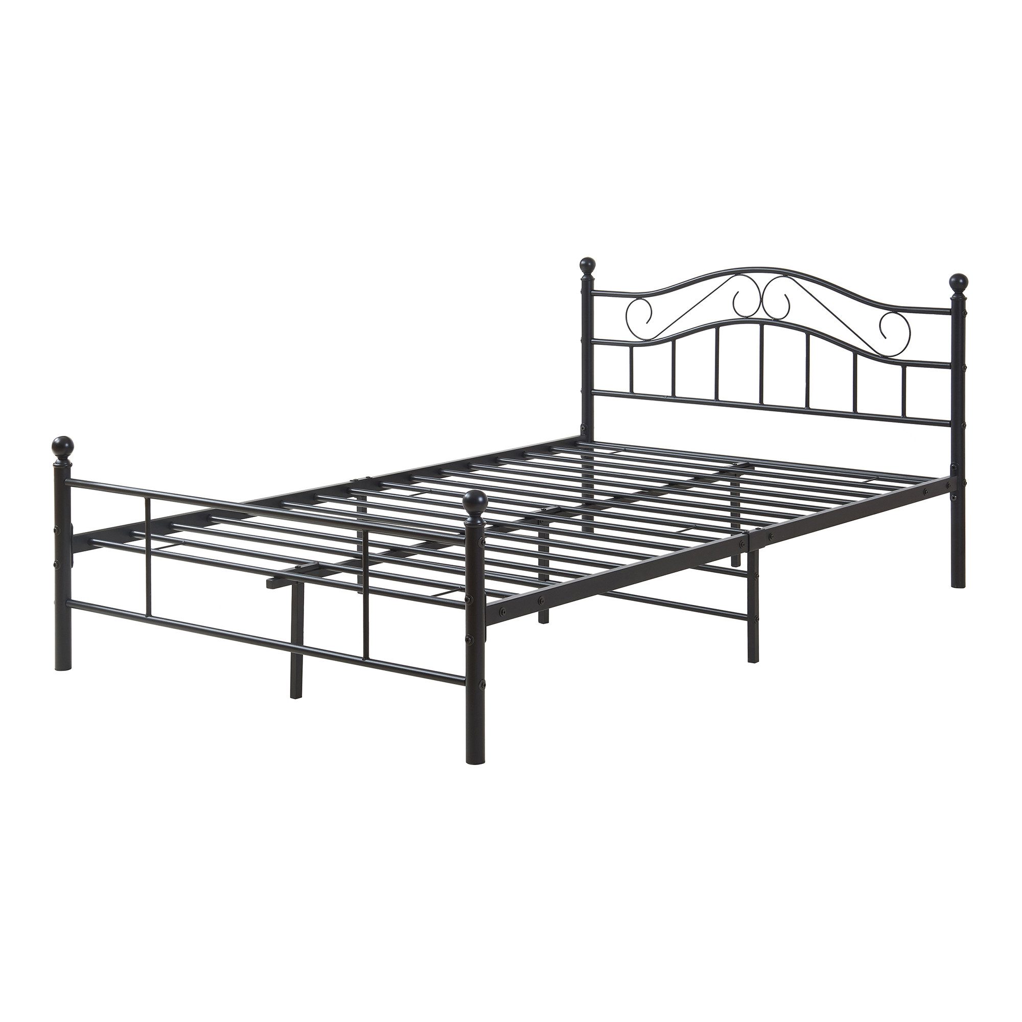 en.casa Metallbett, »Florenz« 120x200 Schwarz Bettgestell günstig online kaufen