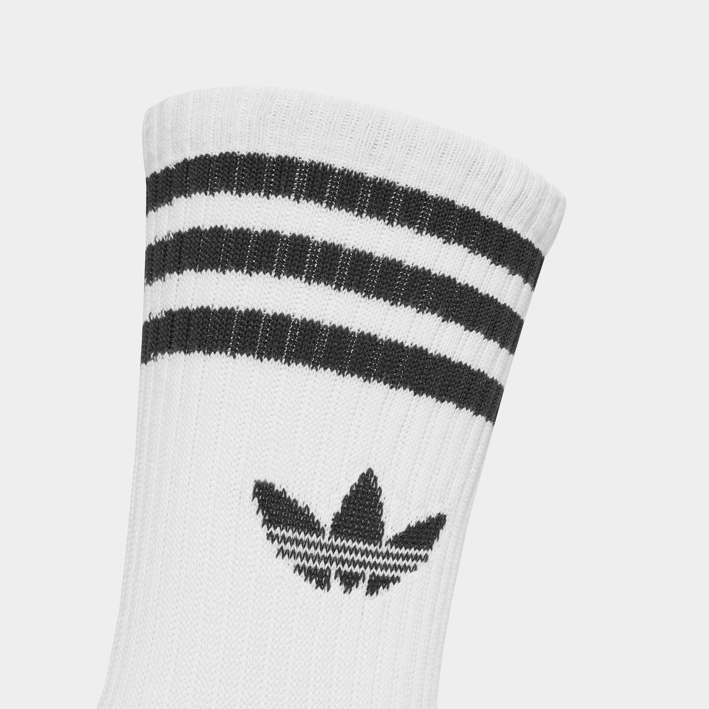 adidas Originals Sportsocken 3-STREIFEN CREW 3ER-PACK (3-Paar) für Laufen, knöchellang, mit 3-Streifen und Trefoil Logo