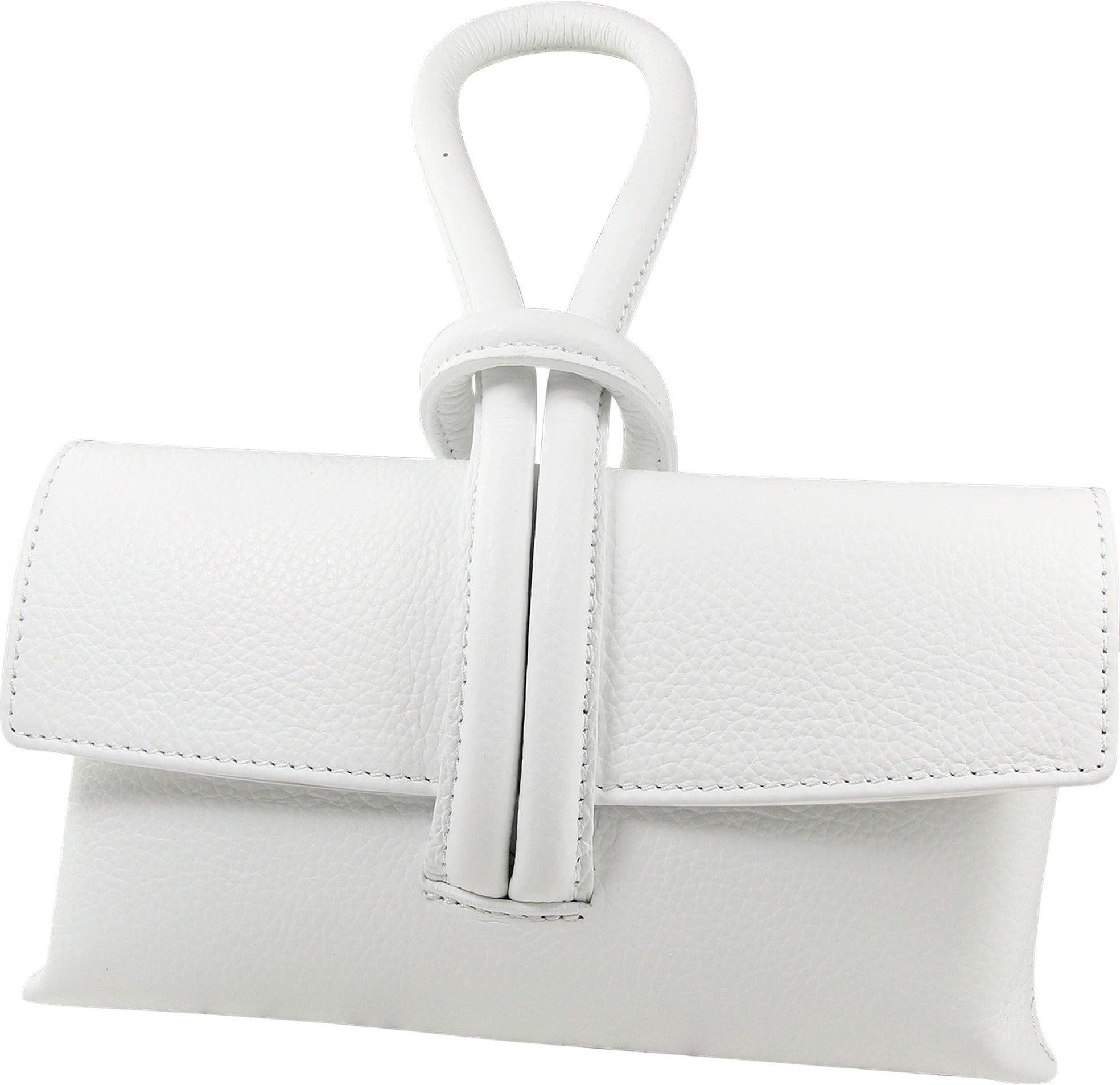 Umhängetasche Toscanto Tasche weiß Leder Abendtasche
