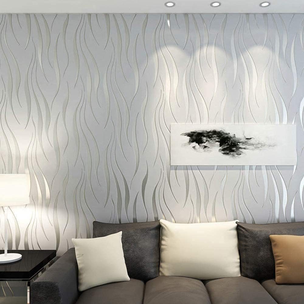 Wallpaper Wasserpflanzen-Muster Moderne, mit zggzerg International Strukturtapete