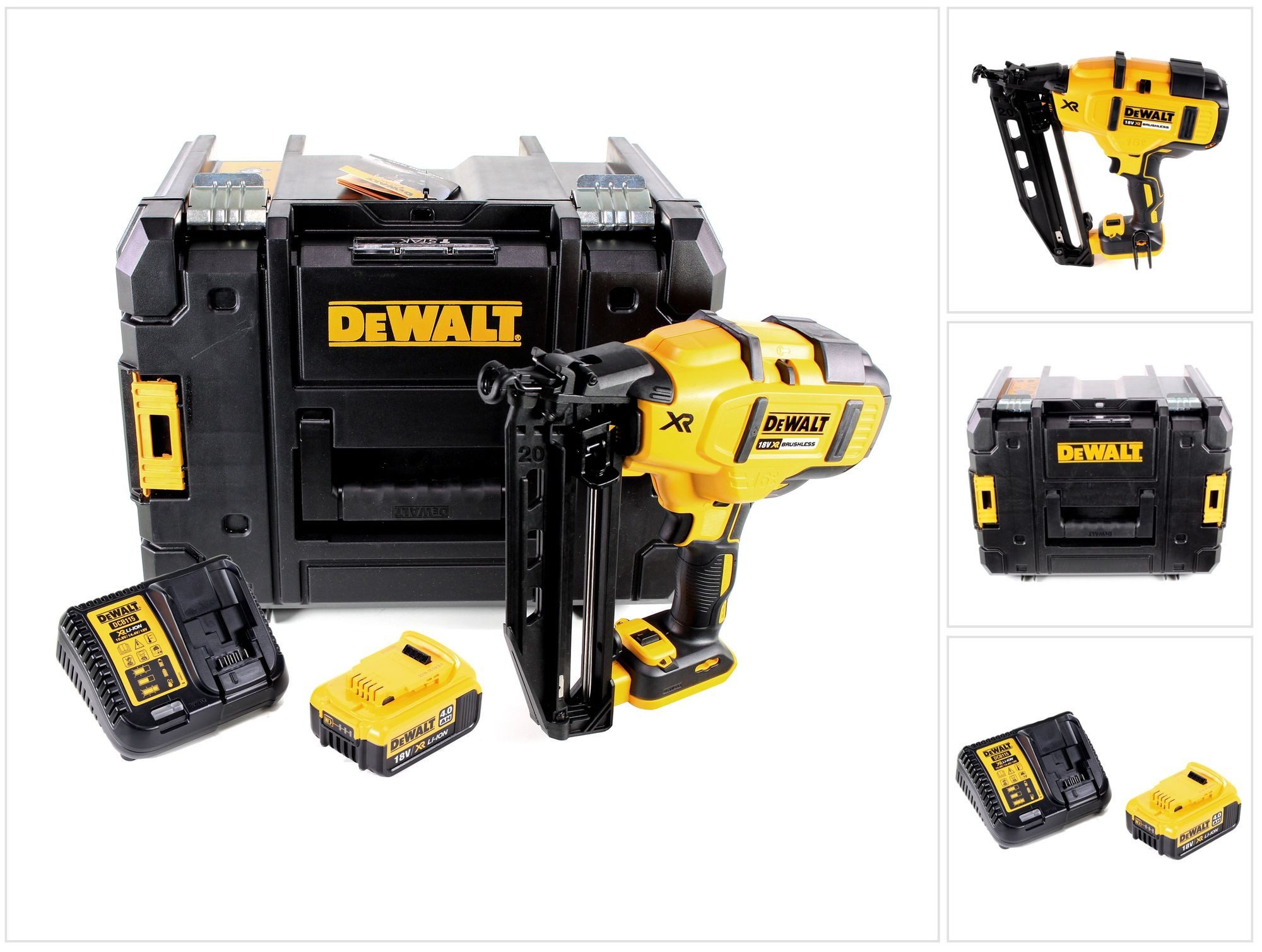 DeWalt Nagler DCN 660 M1 Akku Nagler 18V 32 - 63mm Brushless + 1x Akku 4,0Ah + Lade