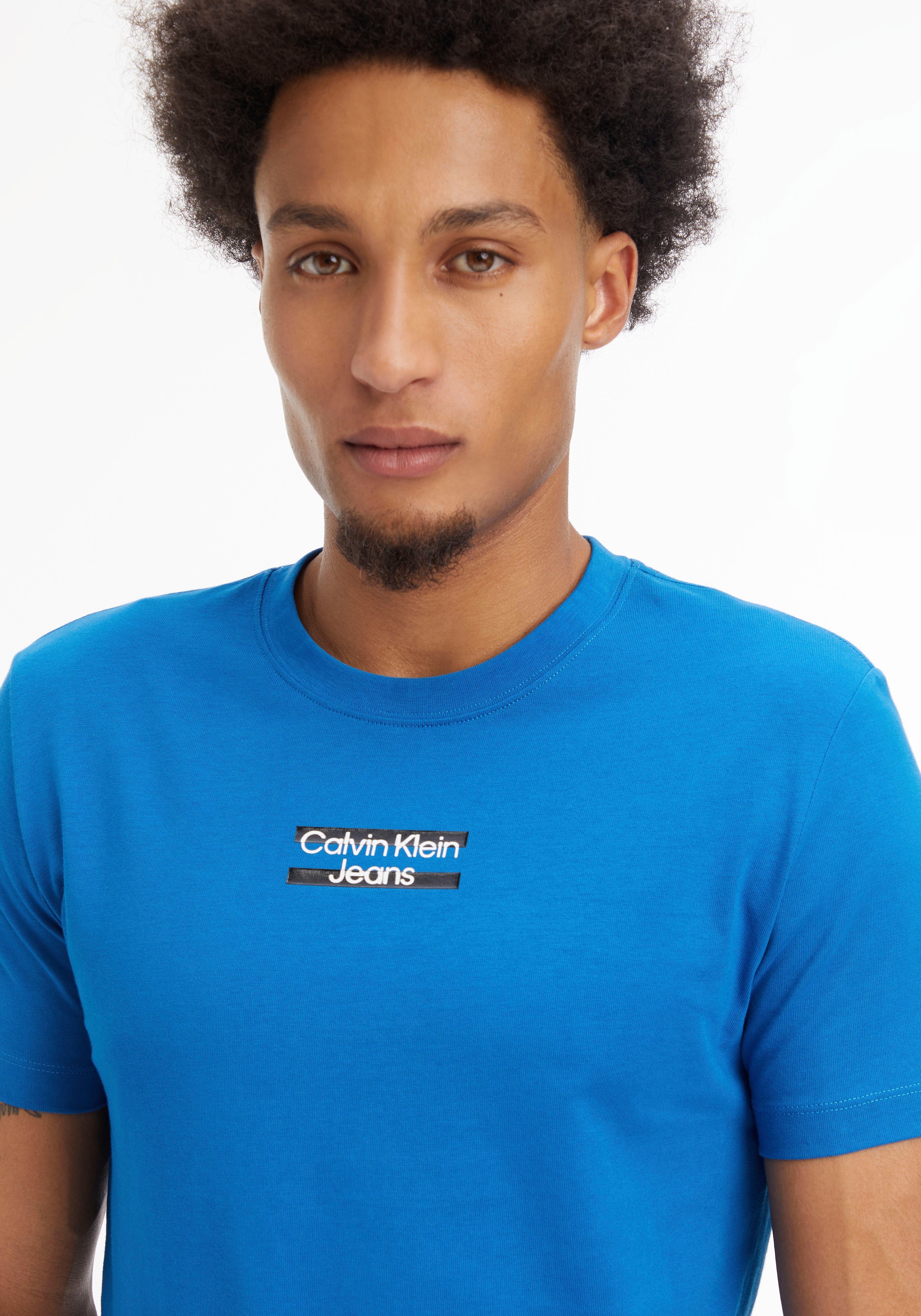 Calvin Klein Calvin Tarps mit Jeans Klein Blue Kurzarmshirt Logoprint