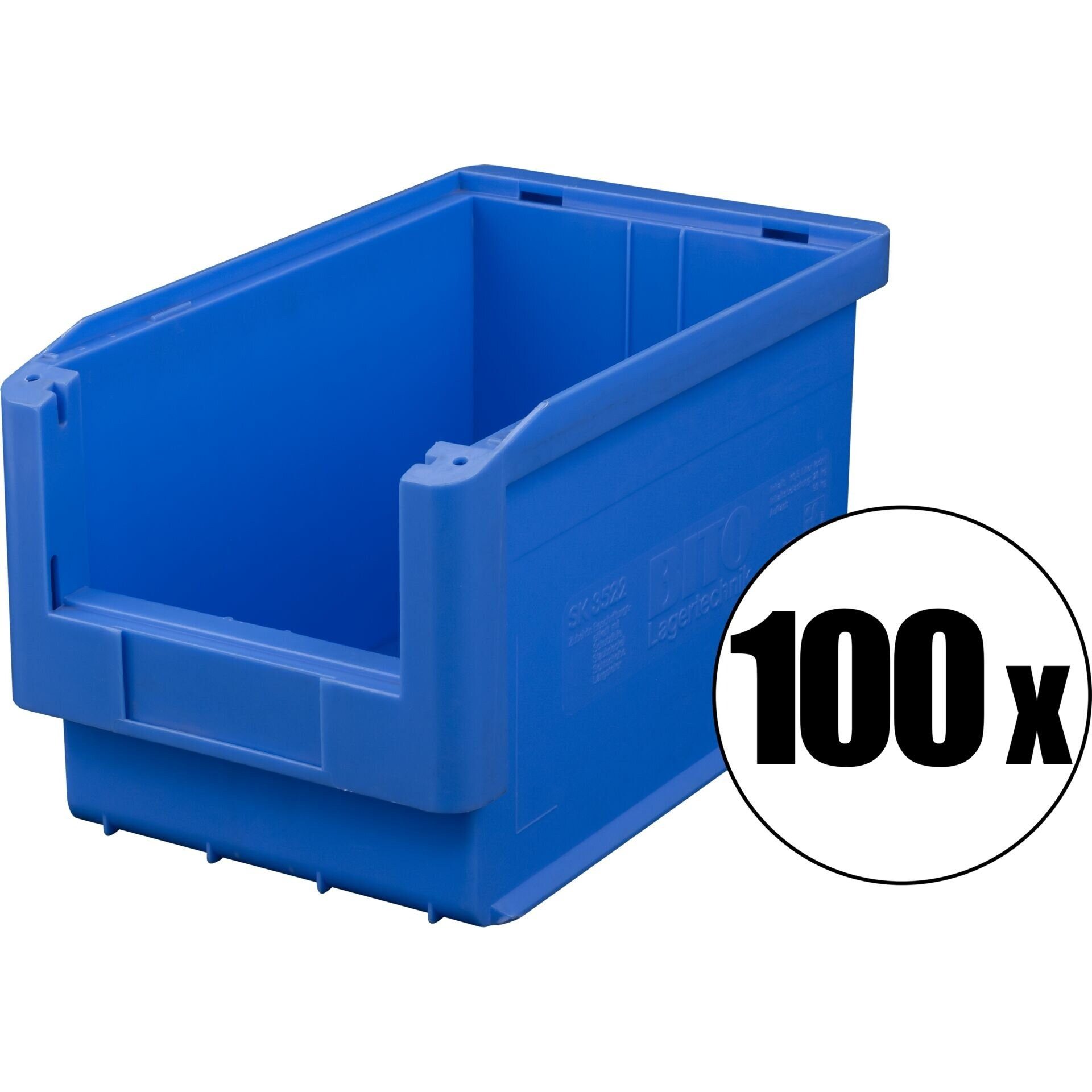 BITO Lagertechnik Stapelbox BITO Sichtlagerkasten blau