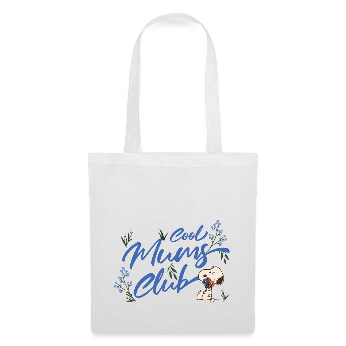 Spreadshirt Henkeltasche Peanuts Snoopy Muttertag Cool Mums Club Stoffbeutel (1-tlg)